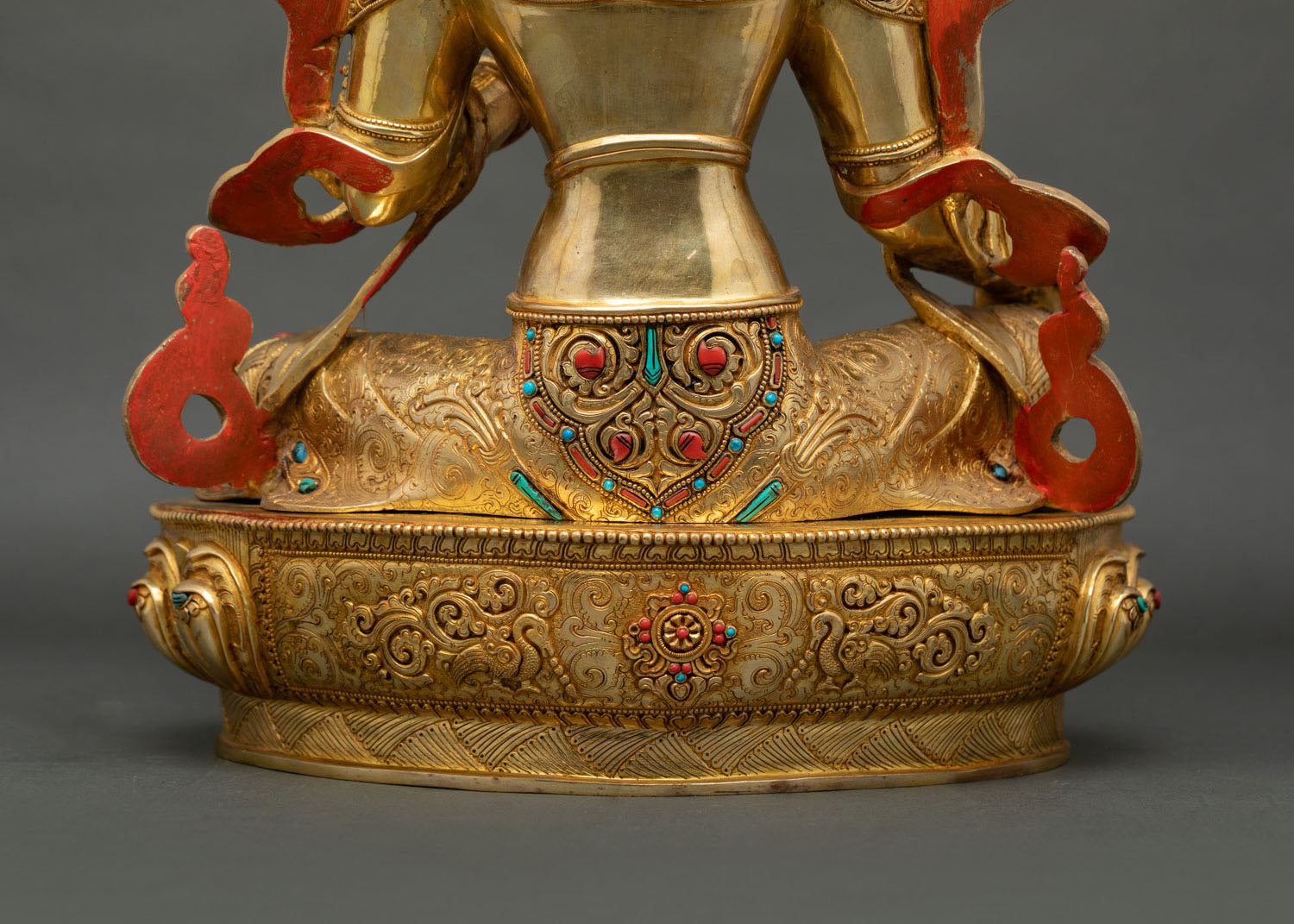 Green Tara Statue | 24K Gold Gilded Copper Buddhist Art