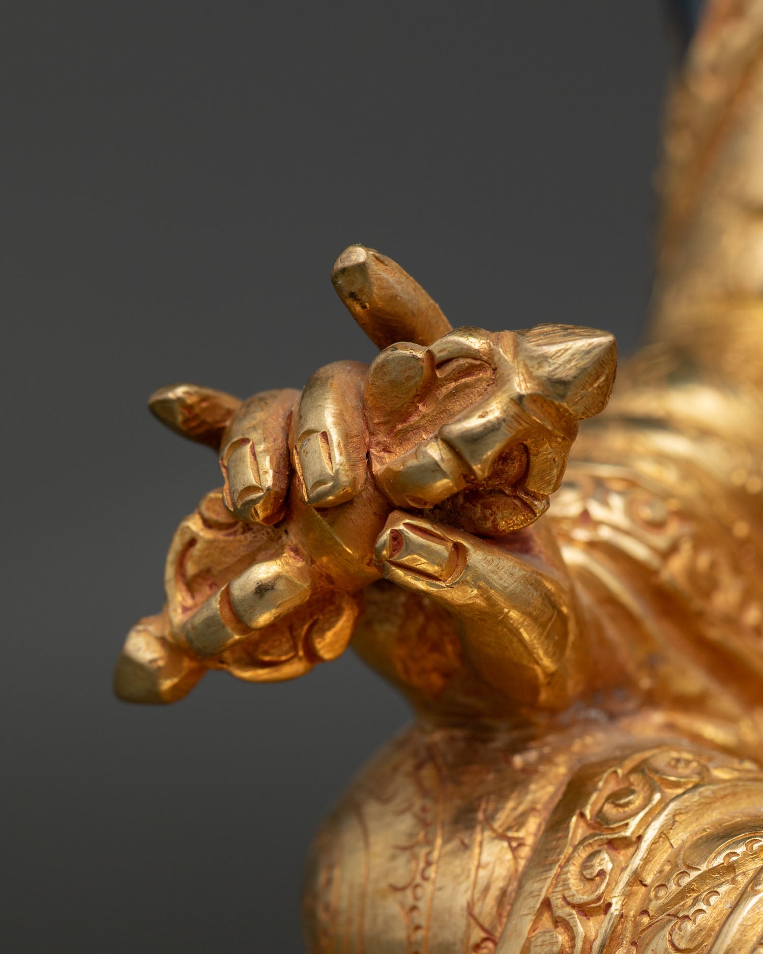 Guru Rinpoche Copper Statue | Tibetan Spiritual Artwork