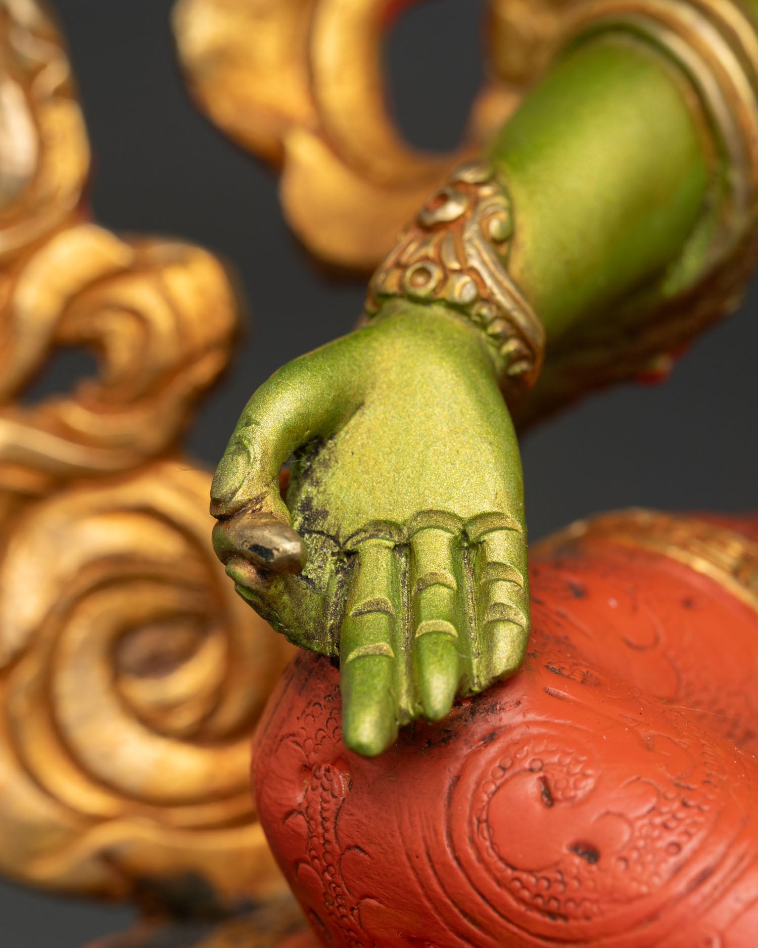 Green Tara Goddess Sculpture | Authentic Nepalese Artwork