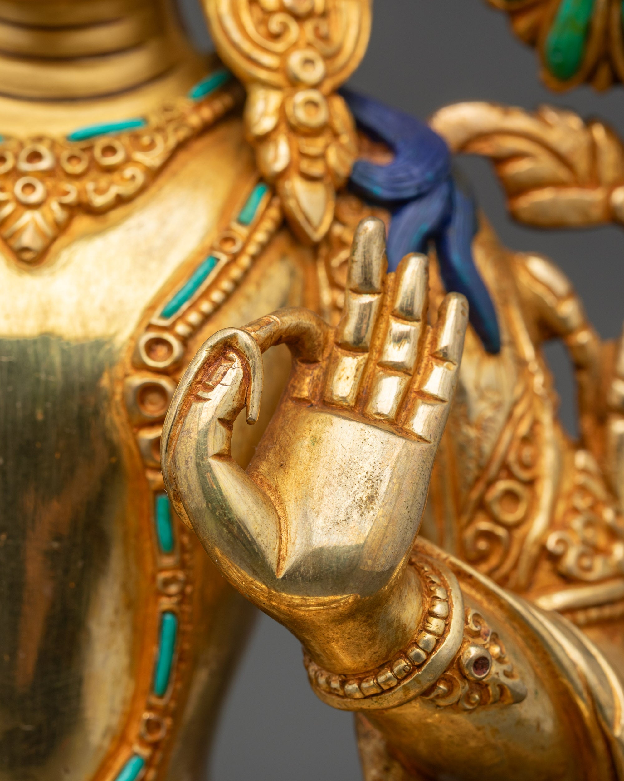 Tibetan Goddess Manjushri Sculpture - The Lord of Divine Knowledge