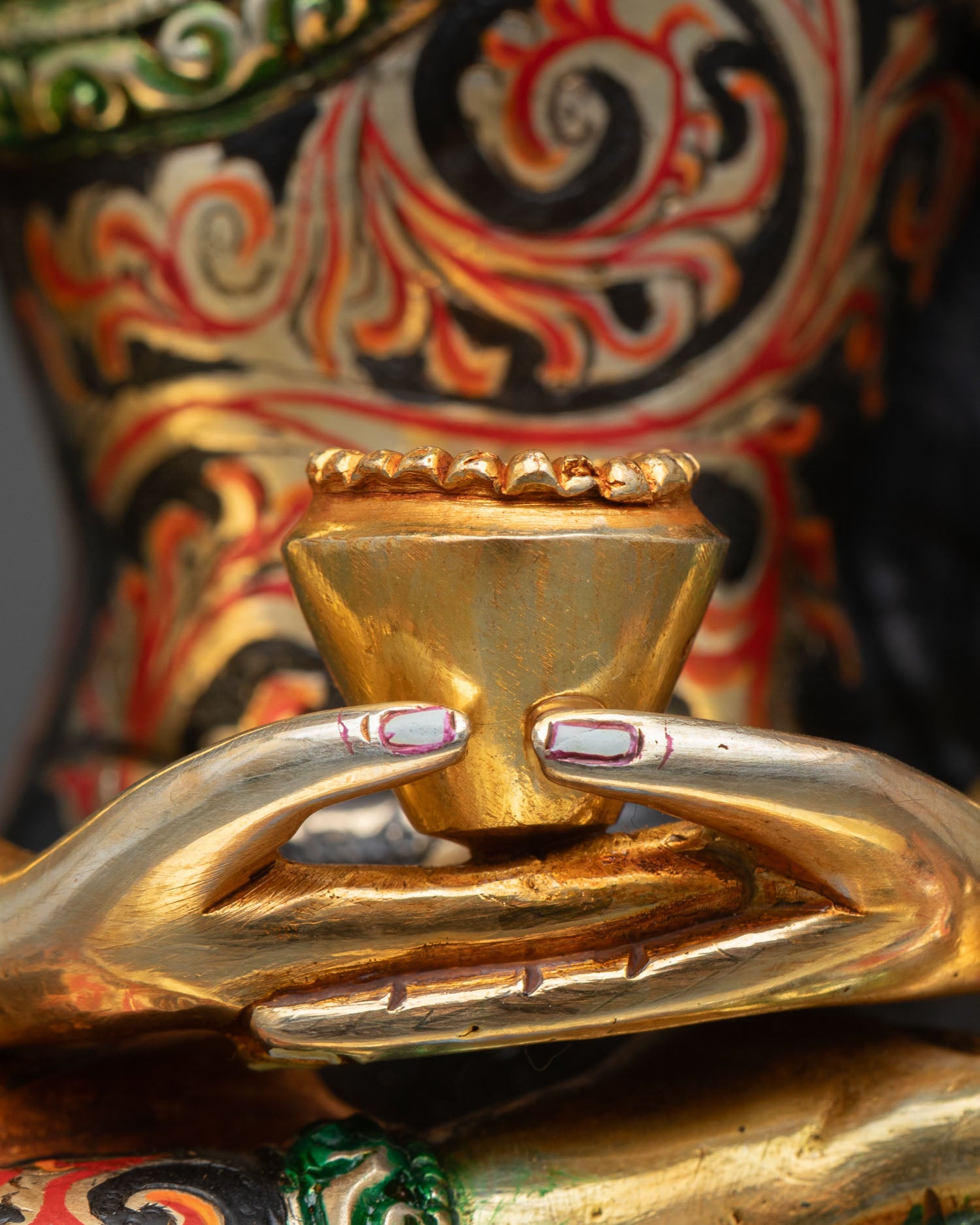 Amitabha Buddha Statue – Artisan Hand-Painted Buddhist Decor