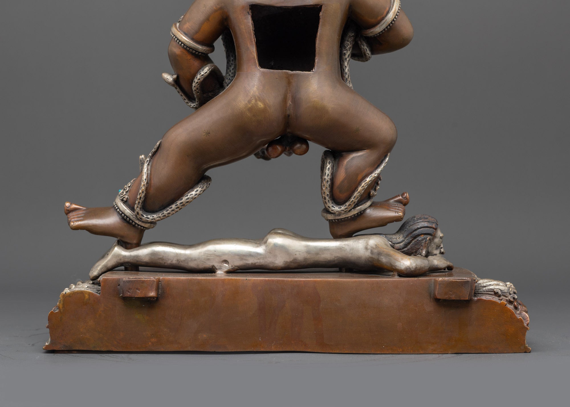 Oxidized Black Dzambhala Statue | Traditional Himalayan Buddhist Art