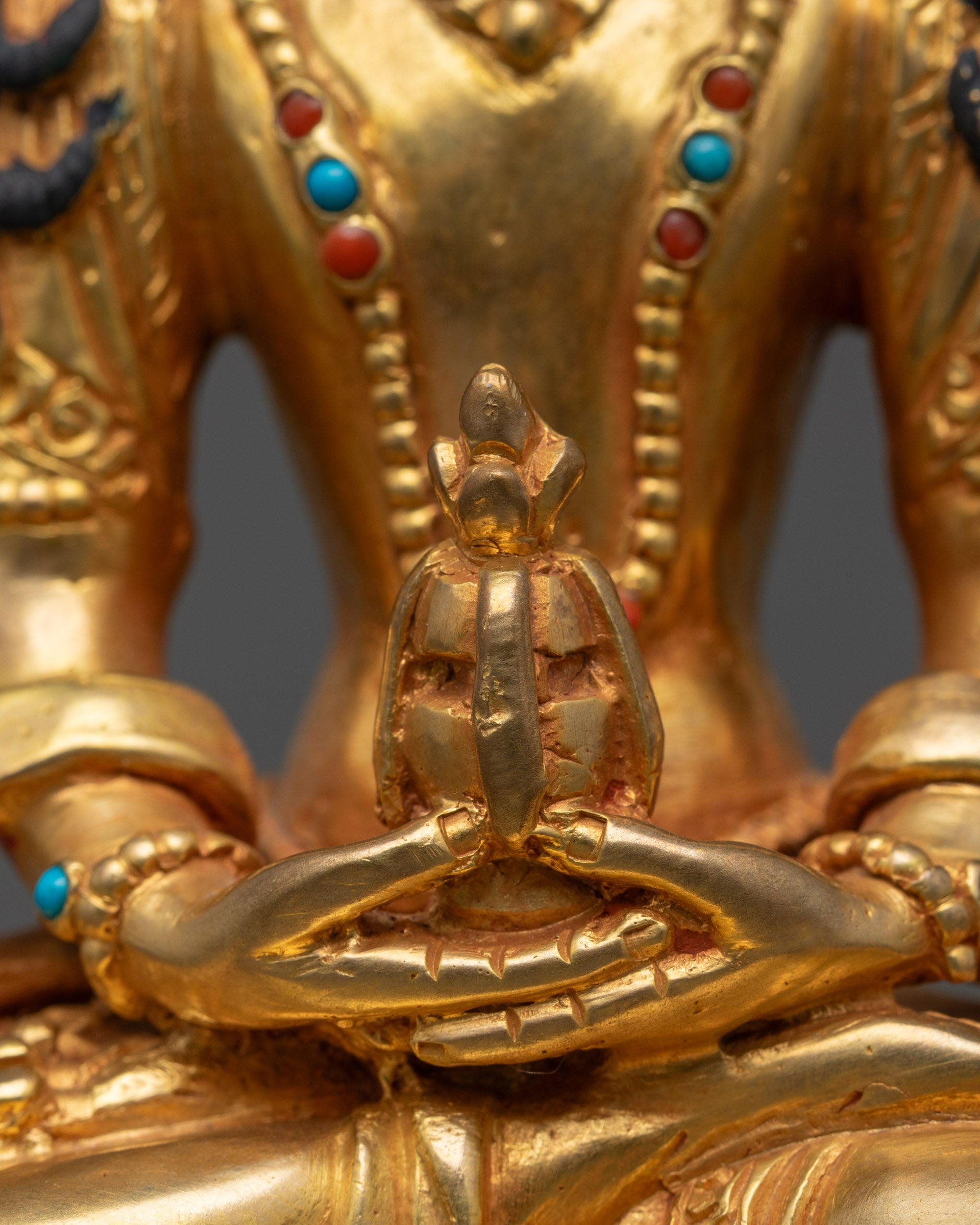 Handcrafted Amitayus Statue | Sacred Tibetan Deity of Long Life