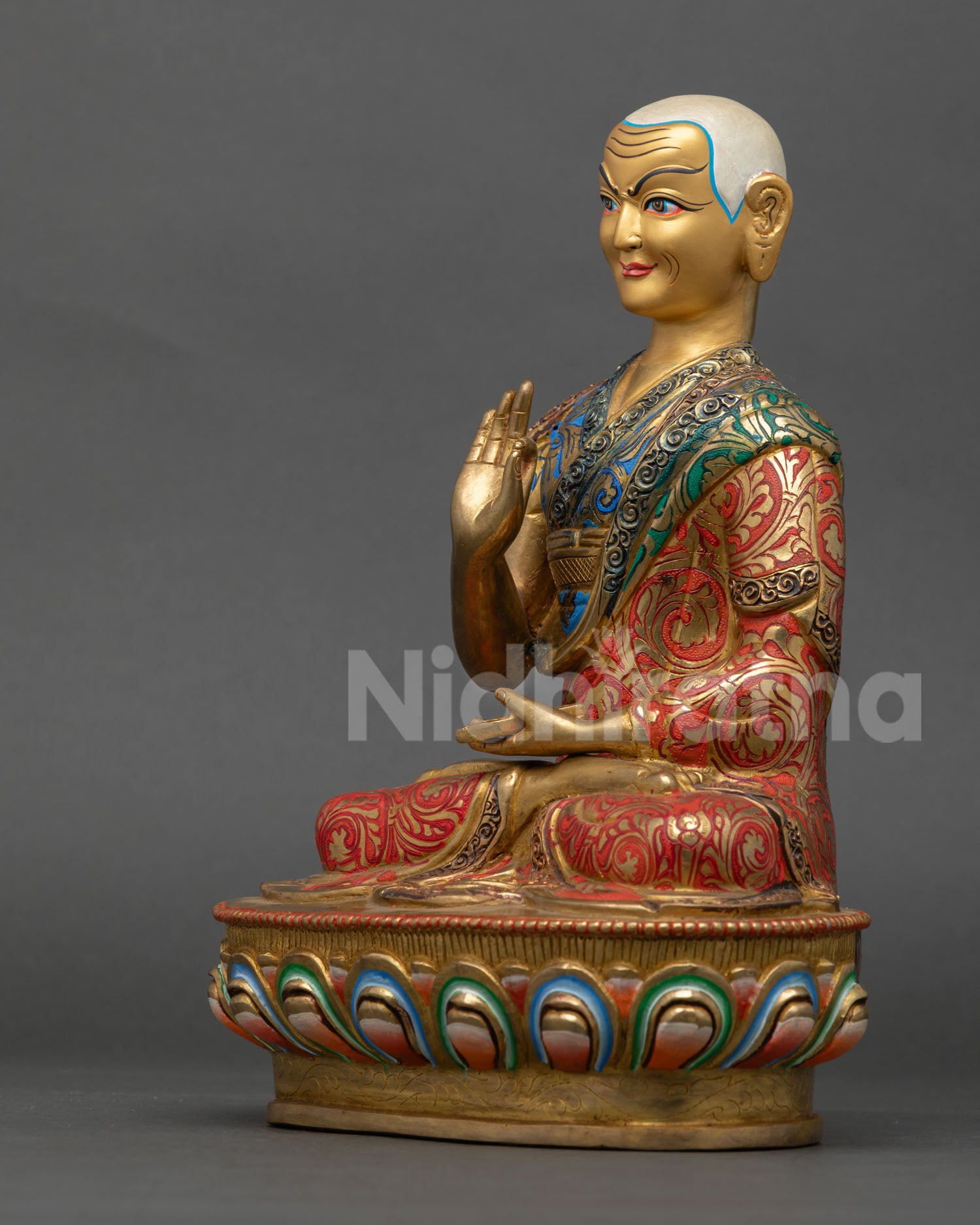 Lama Tsongkhapa Statue Set – Authentic Tibetan Art