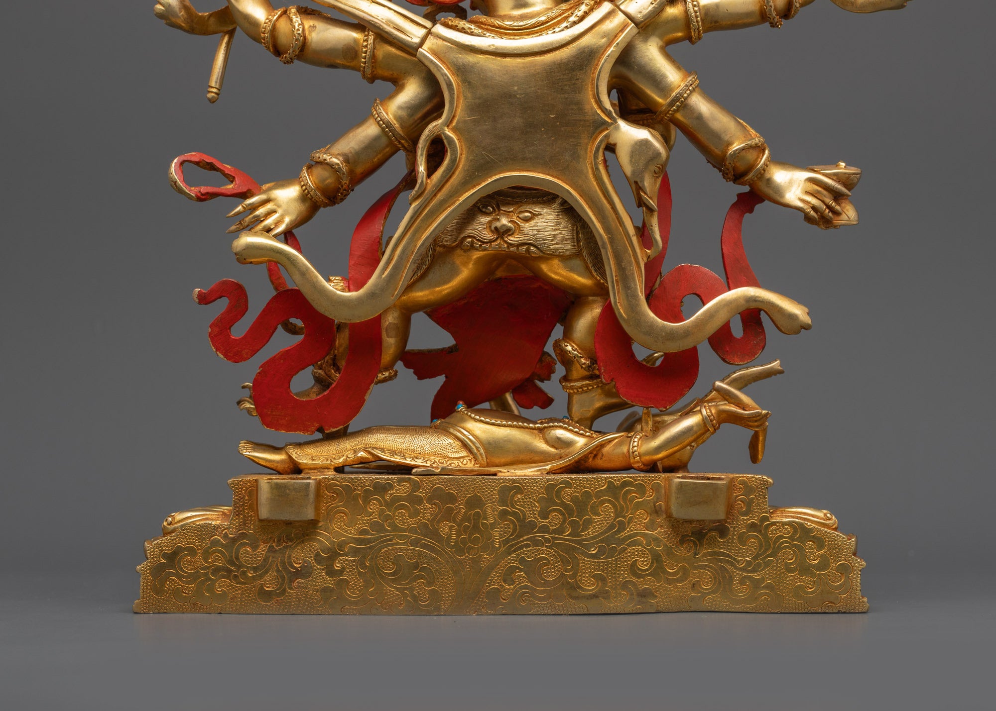 Dharma Protector Mahakala Statue | Wrathful Six Armed Vajrayana Deity