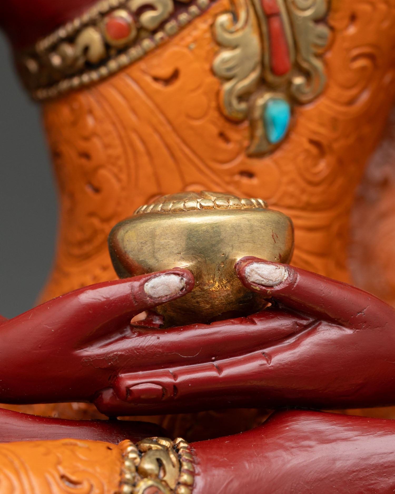 Hand-Painted Amitabha Buddha Statue | Nepali Art & Craft