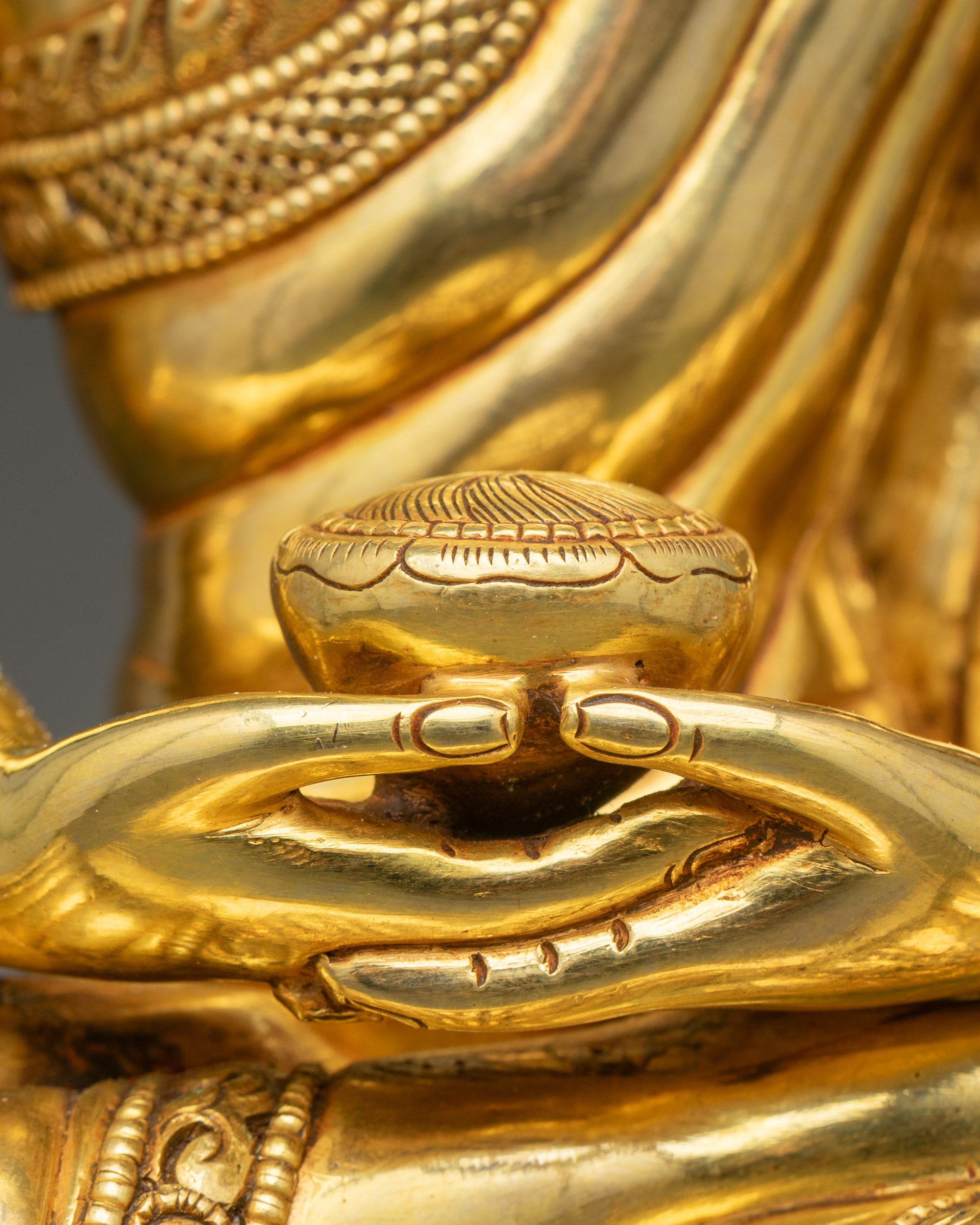 Nepalese Amitabha Buddha Sculpture | Pure Land Meditation Icon