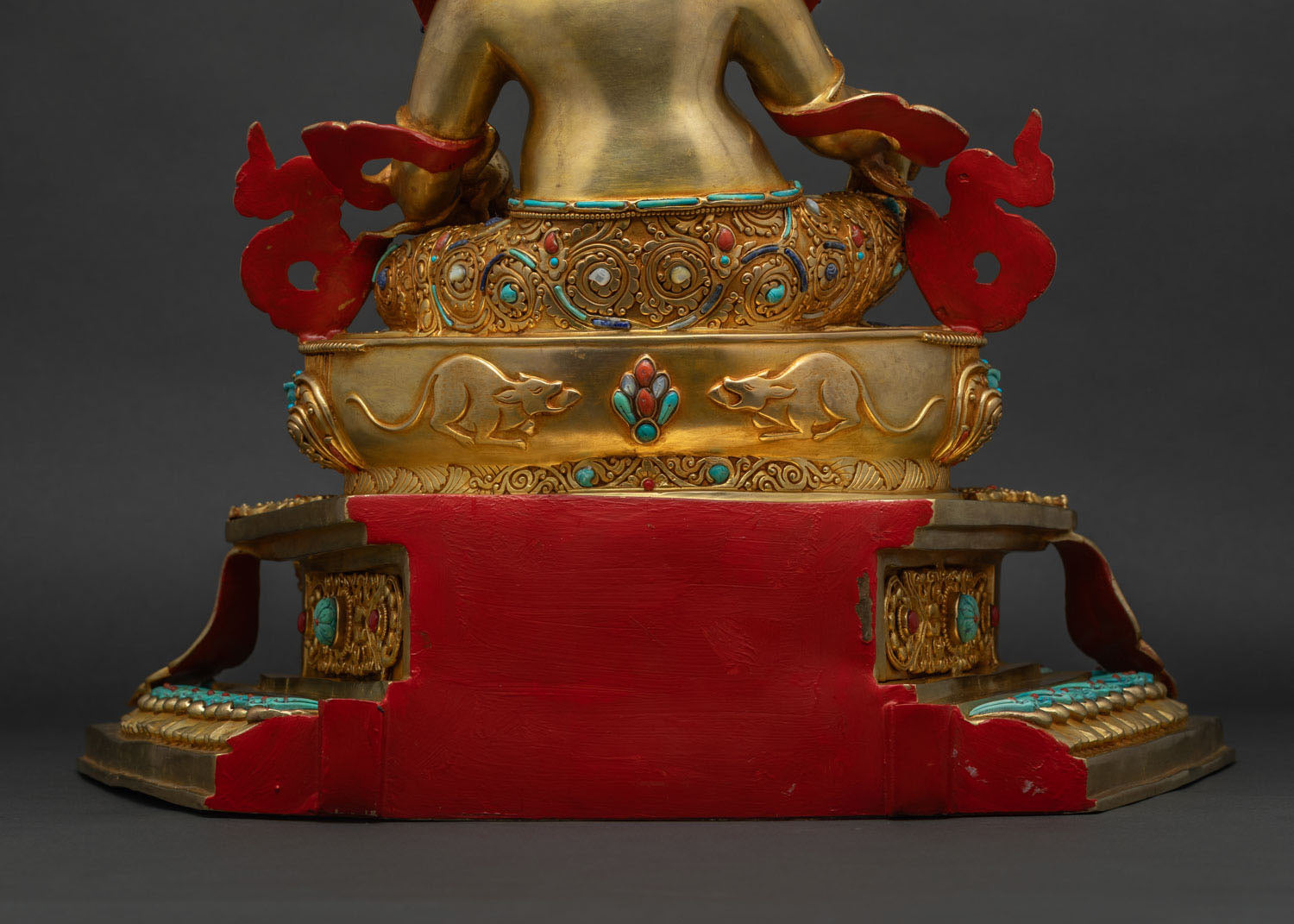 Dzambhala on Throne Statue | Buddhist Guardian of Wealth & Abundance