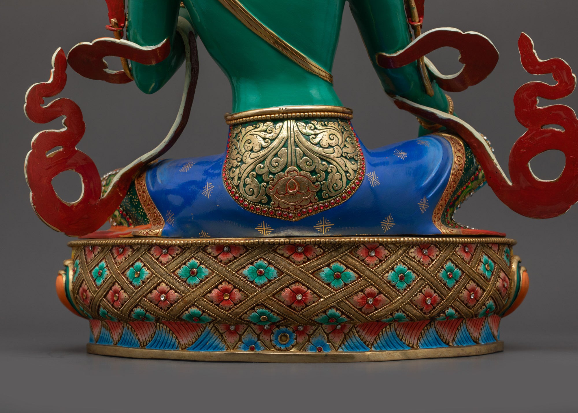 22" Mother Green Tara Statue for Altar | Tibetan Buddhist Sculpture