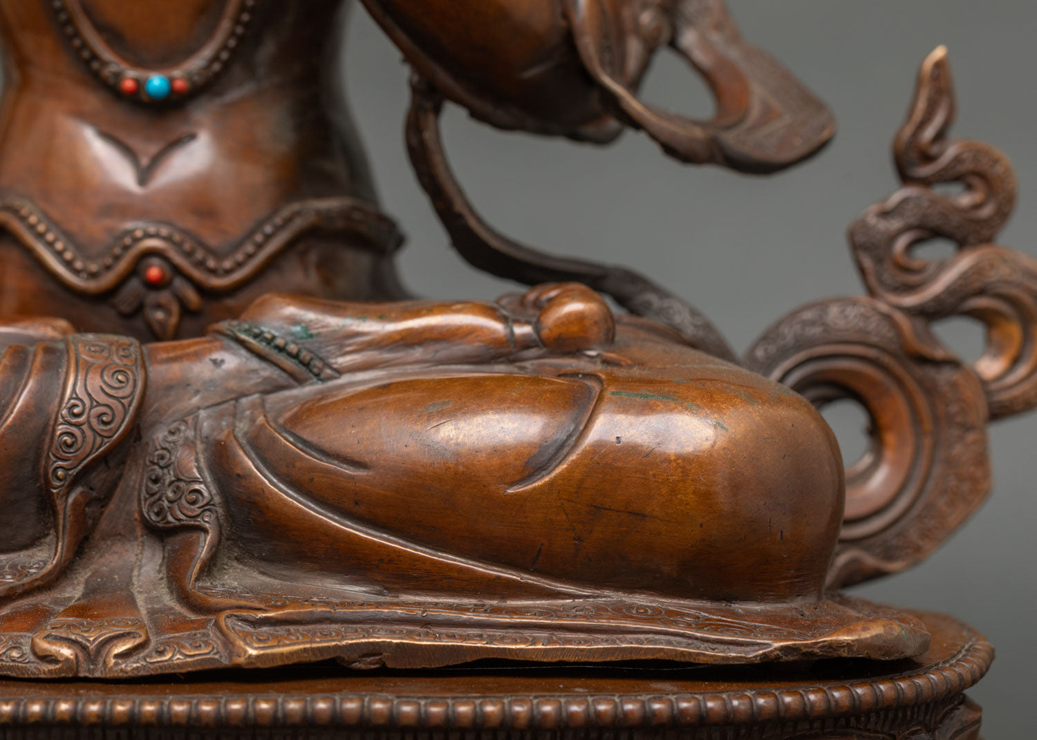 Oxidized Manjushri – Handcrafted Copper Sculpture from Nepal