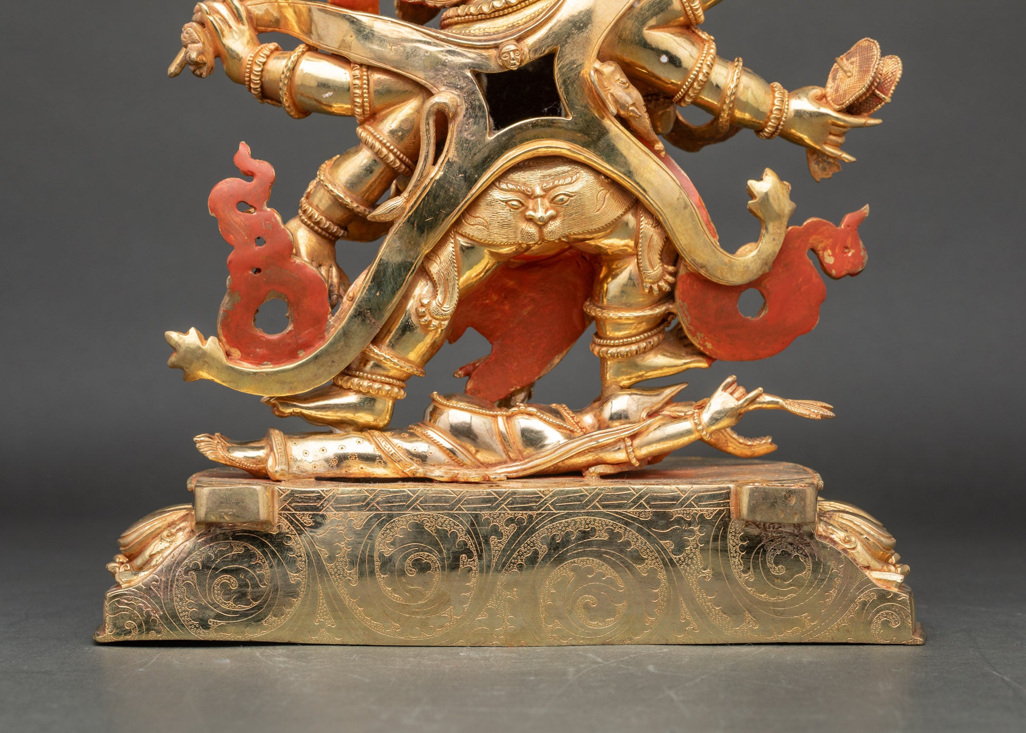 Six Armed Mahakala Statue - Traditional Nepalese Artwork