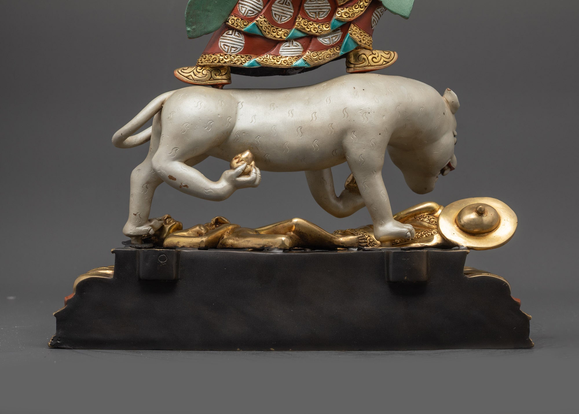 Hand-painted Dorje Drolo Statue | Fierce Deity for Courage and Blessings