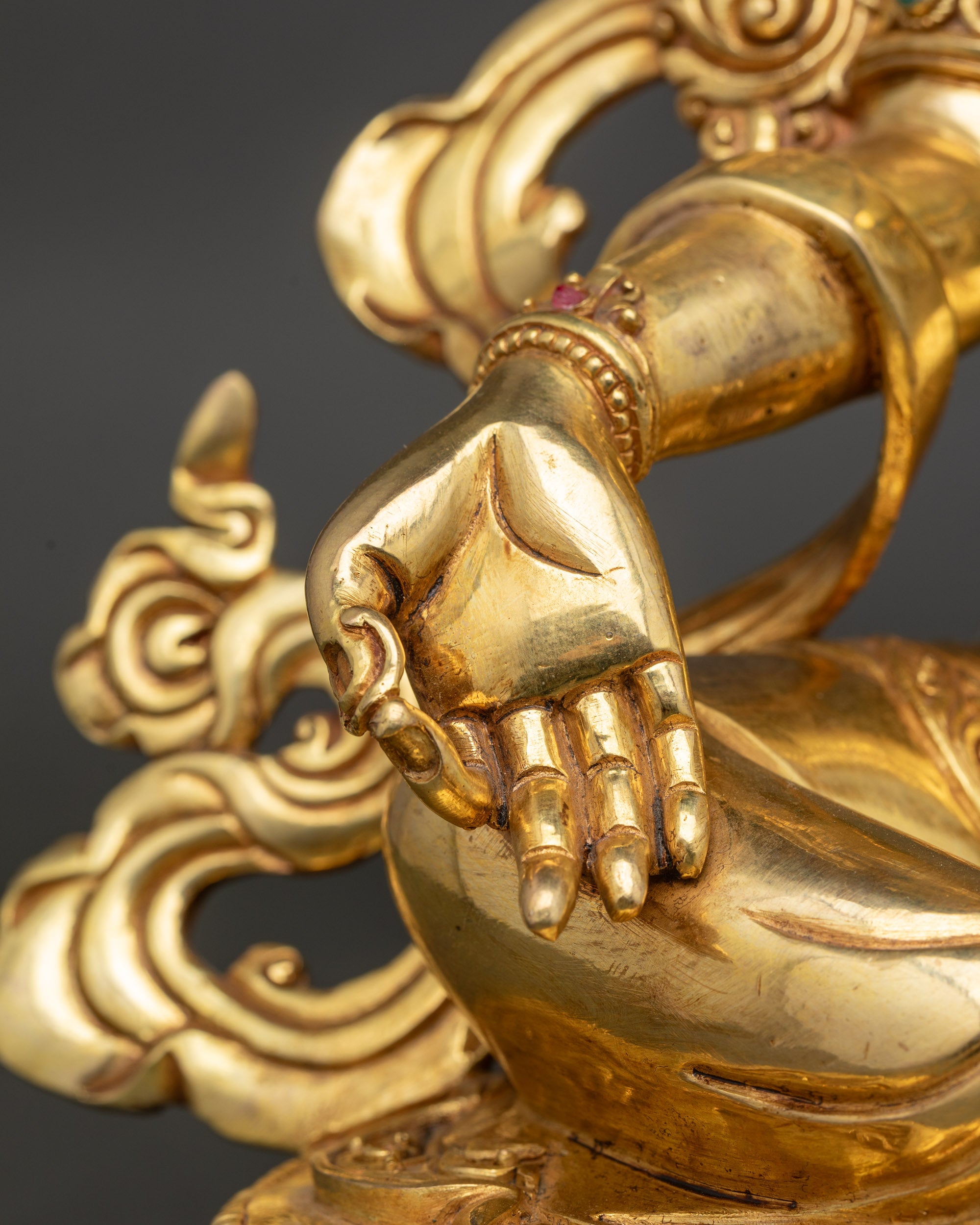 Premium Green Tara Sculpture | Authentic Buddhist Altar Piece