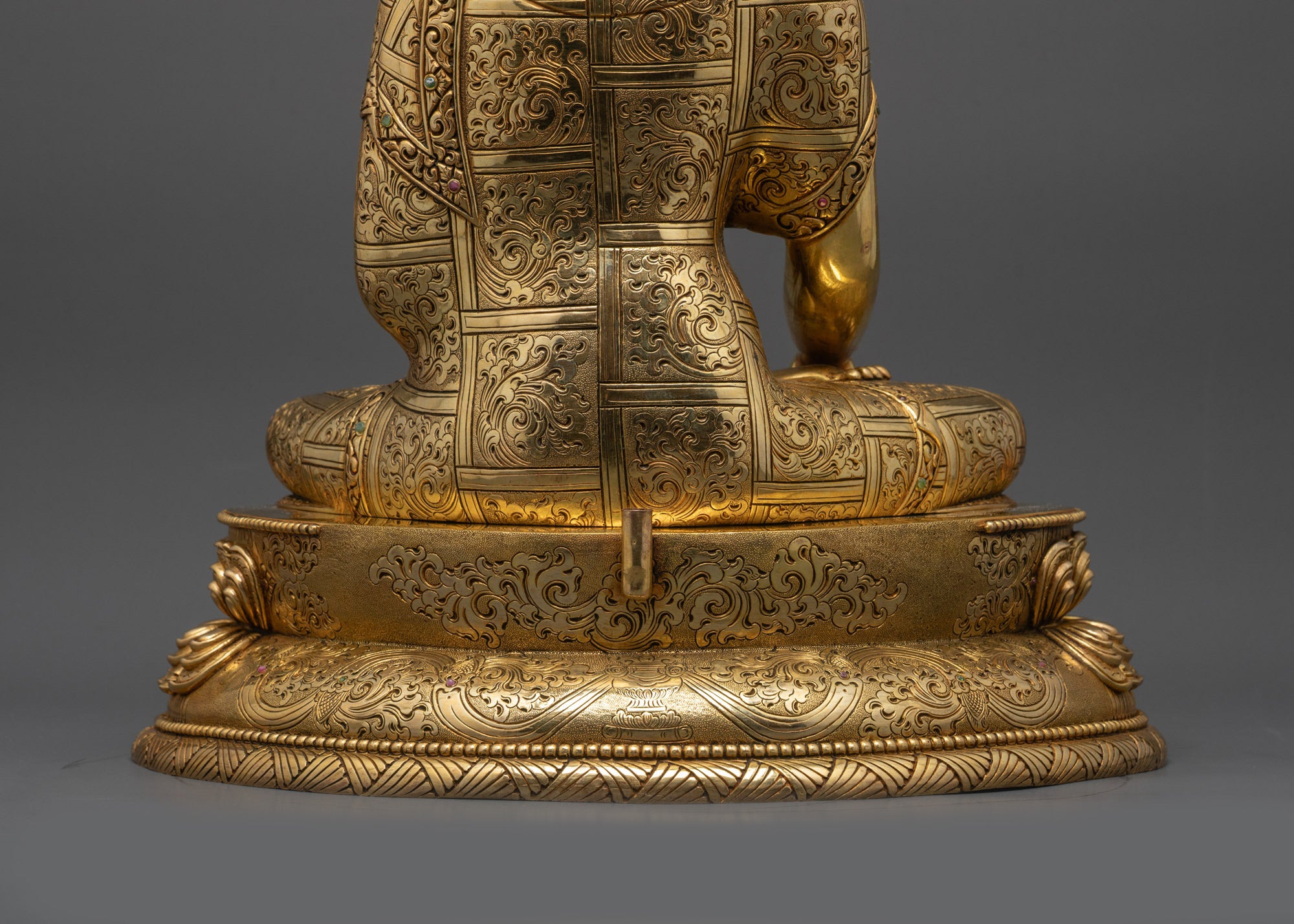 Enlightened Shakyamuni Buddha Statue | Fire Gold-Gilded Nepalese Art