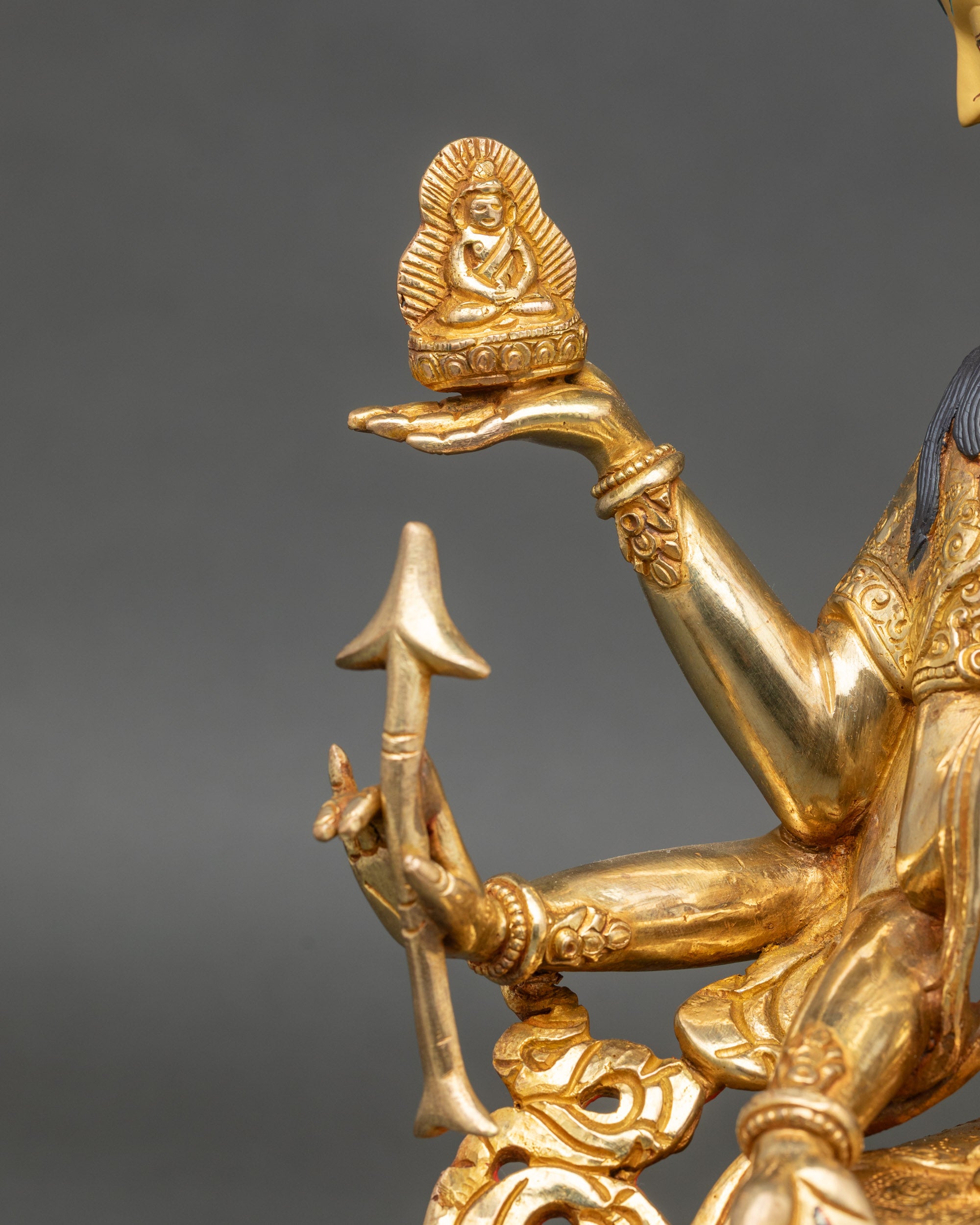 Namgyalma Sculpture | Three-Faced Longevity Deity for Blessings