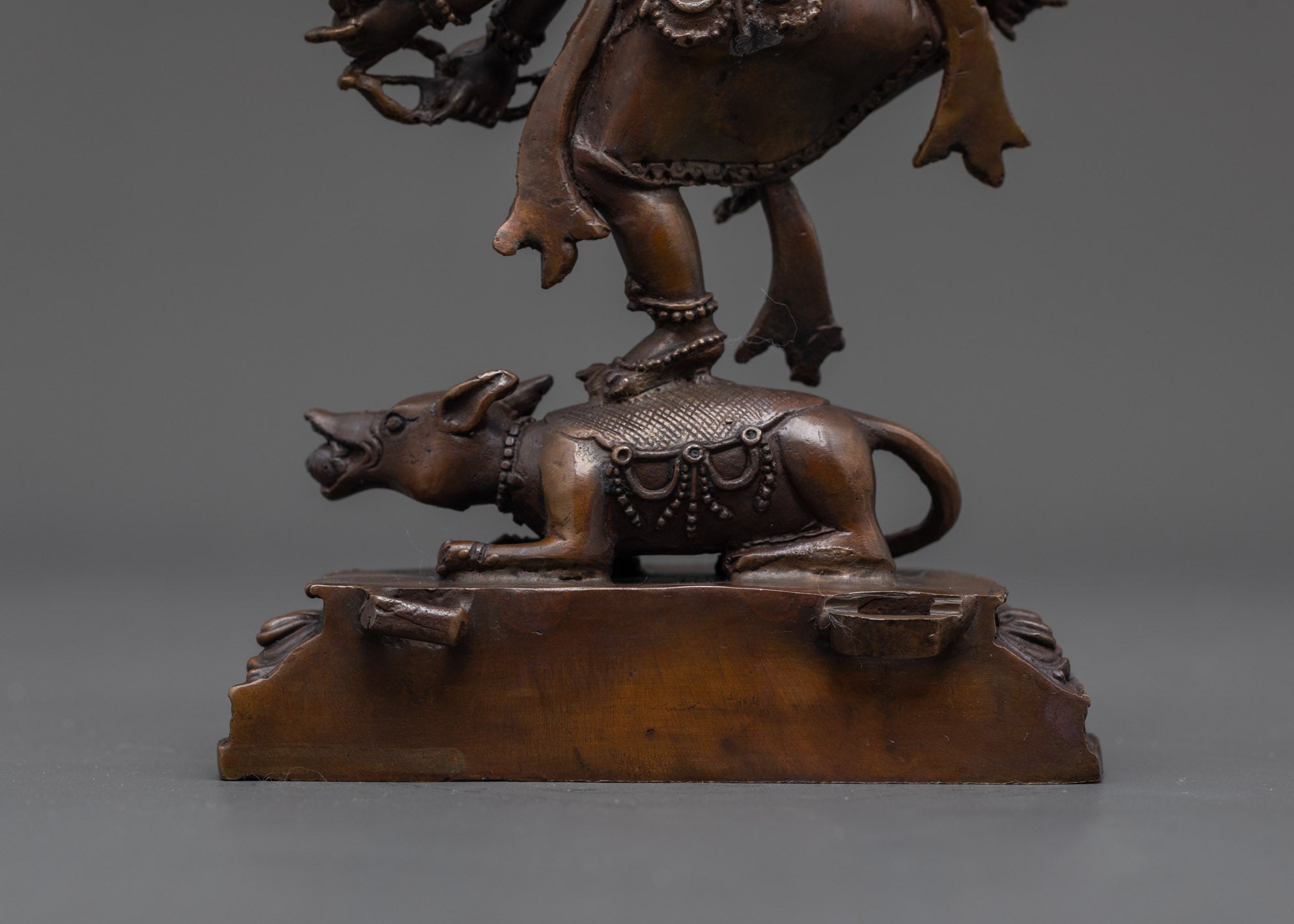 12 Armed Oxidized Ganesha Statue | Artistic Elephant God Idol for Home