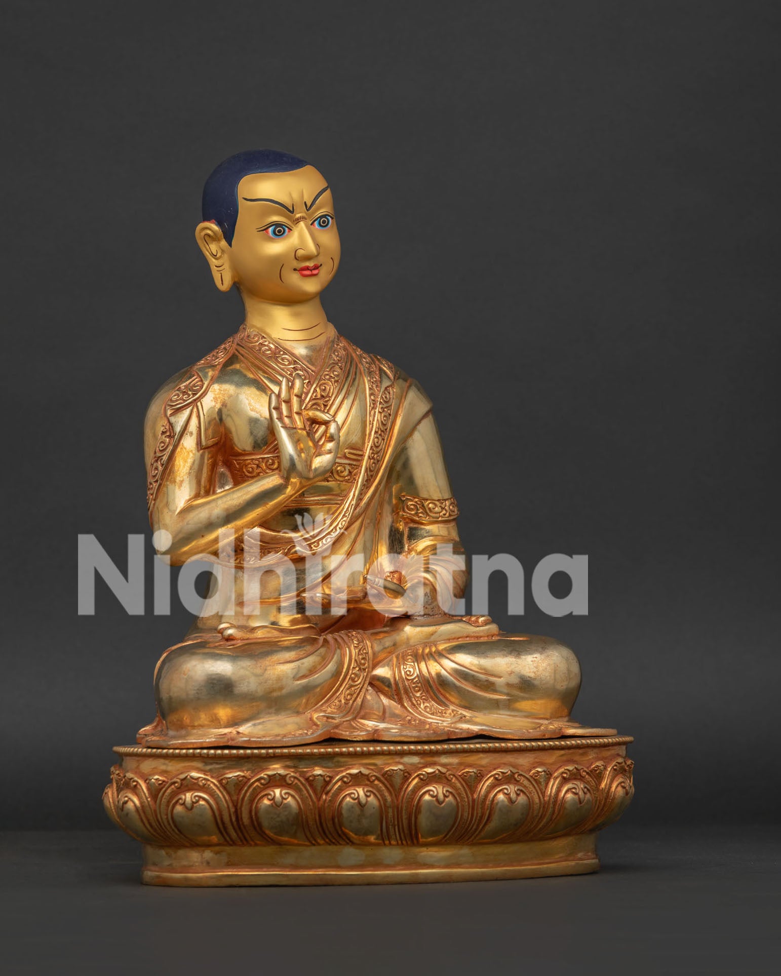 Je Tsongkhapa Set Statue | Founder of the Gelug Buddhist Tradition