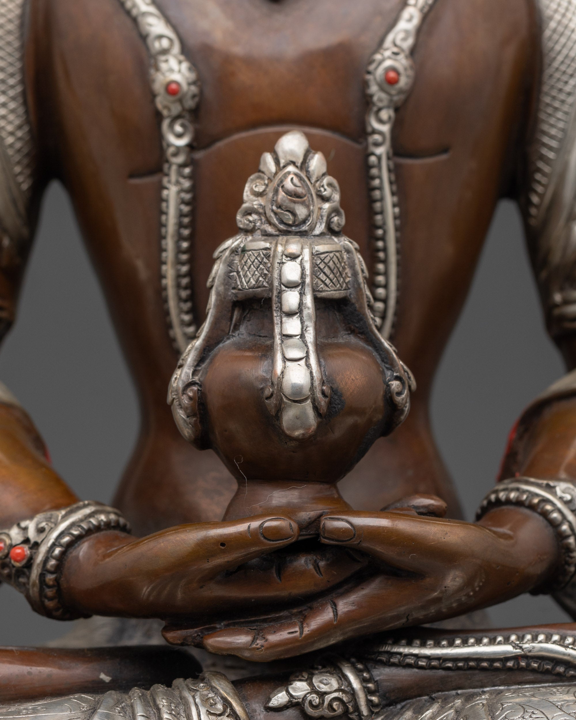 Nepalese Statue of Amitayus | Expert Artisan Carved Longevity Buddha