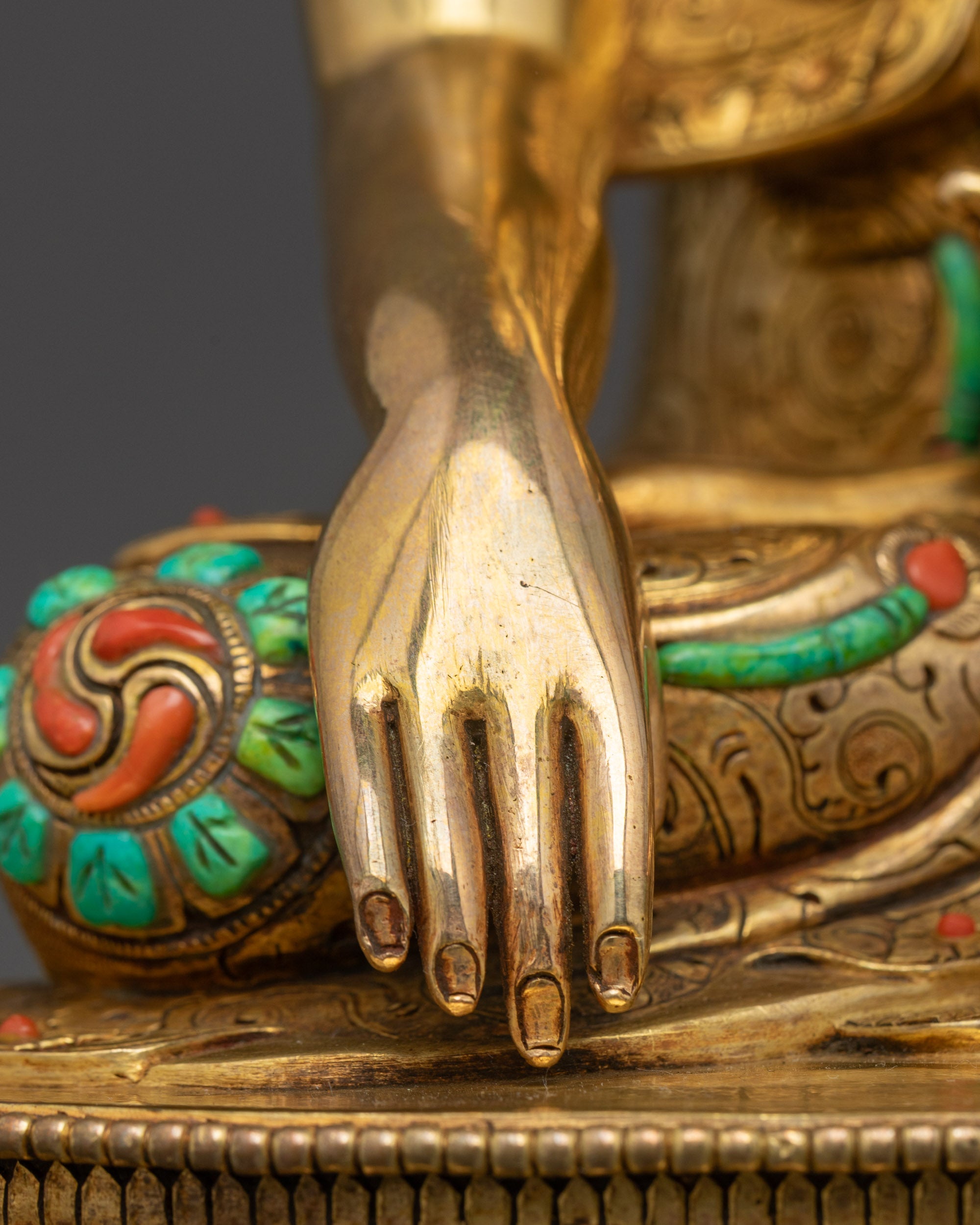 Tibetan Serene Shakyamuni Buddha Statue | Room and Altar Decor Idol