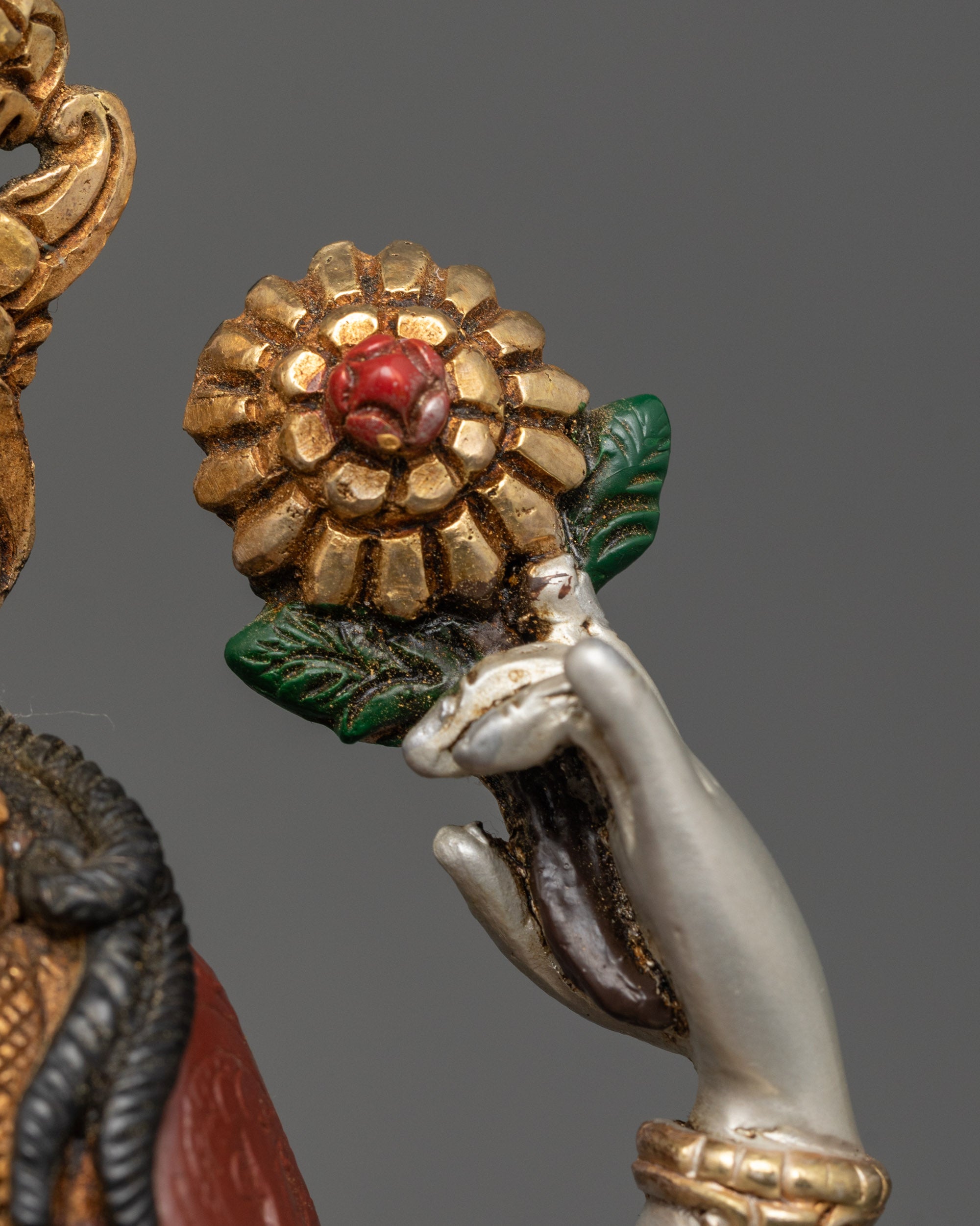 Tibetan Four Armed Handcrafted Chenrezig Statue