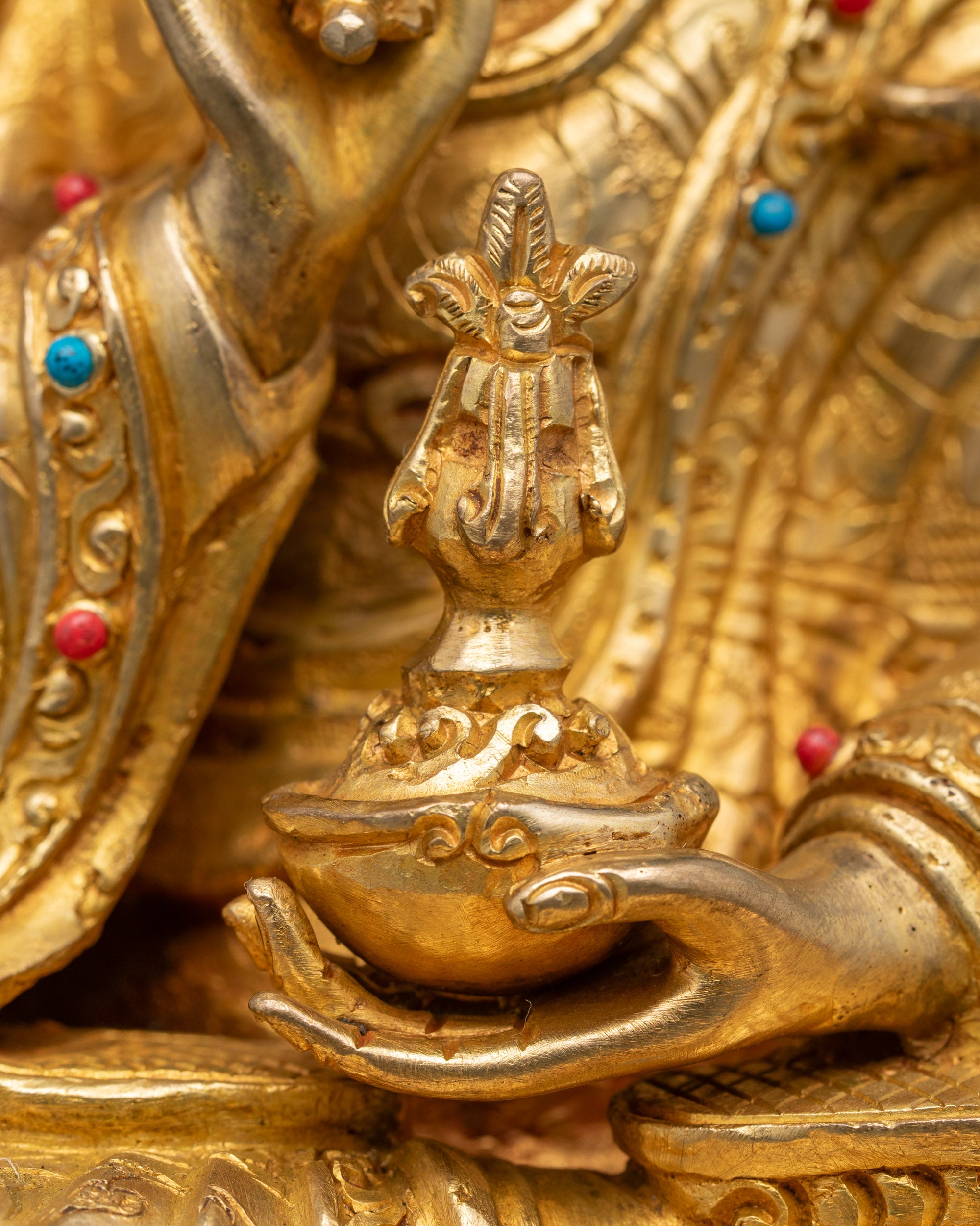 Handmade Buddhist Artwork of Guru Tsokye Dorje Sculpture