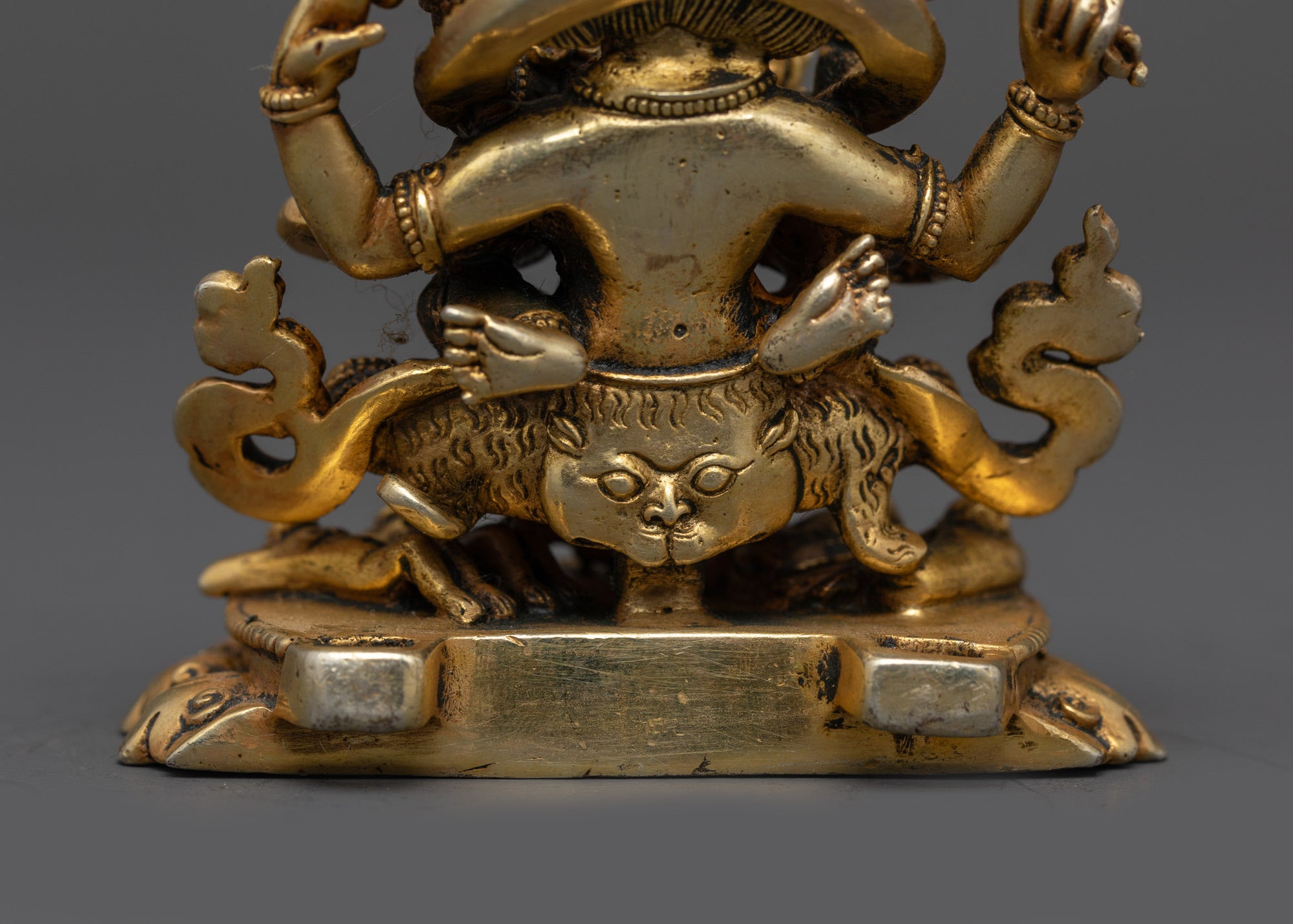 Nepalese Four-Armed Mahakala Statue | Tibetan Protector Deity