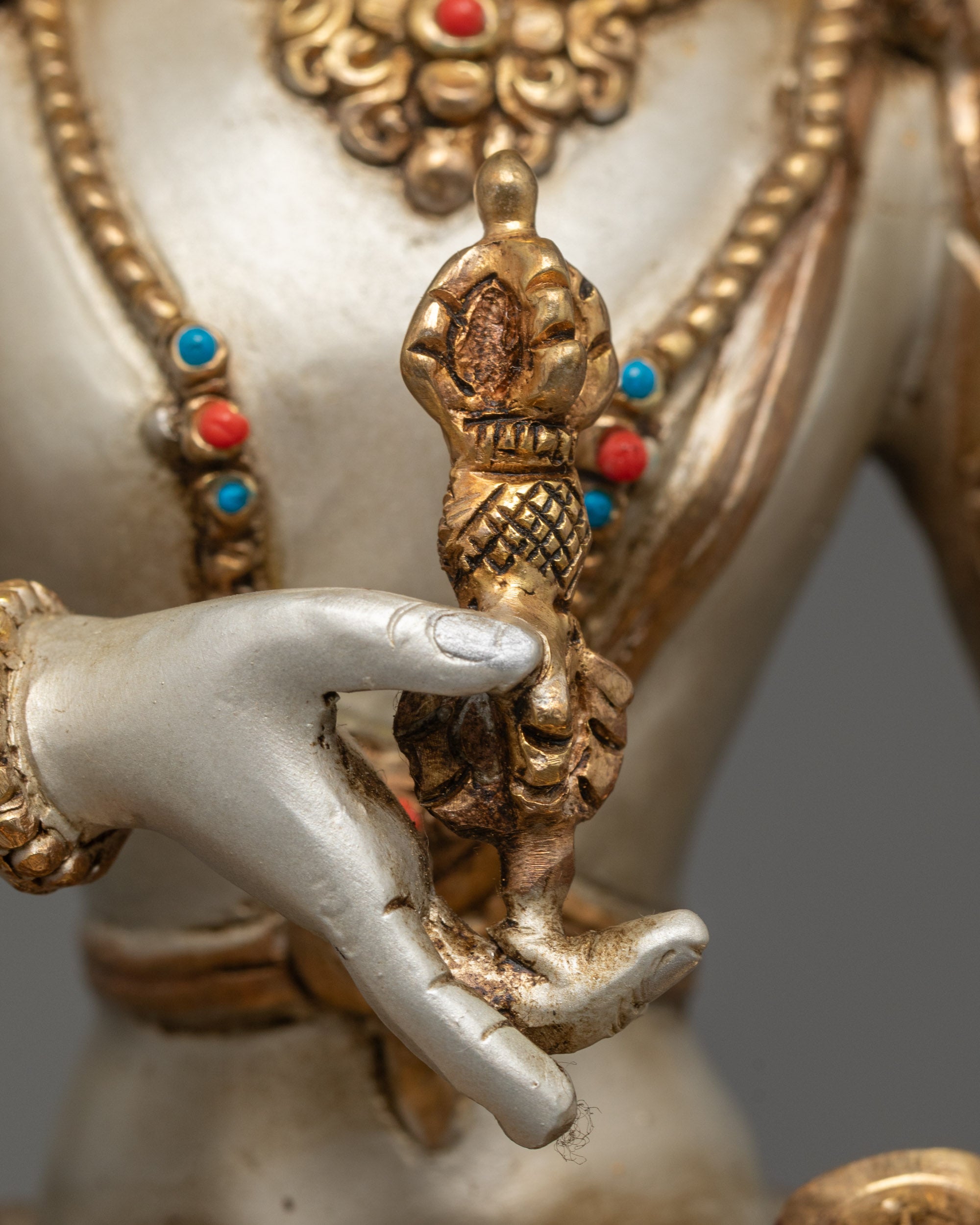 Handmade Vajrasattva Statue | Tibetan Buddhist Protector Sculpture