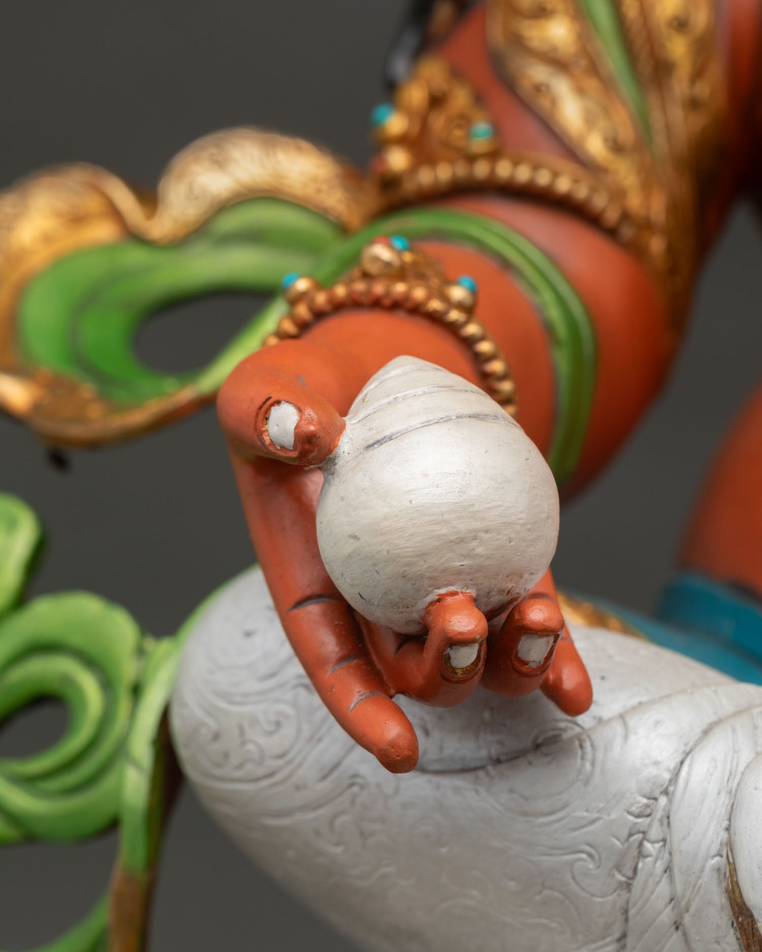Yellow Dzambhala Copper Statue | Buddhist Guardian of Abundance