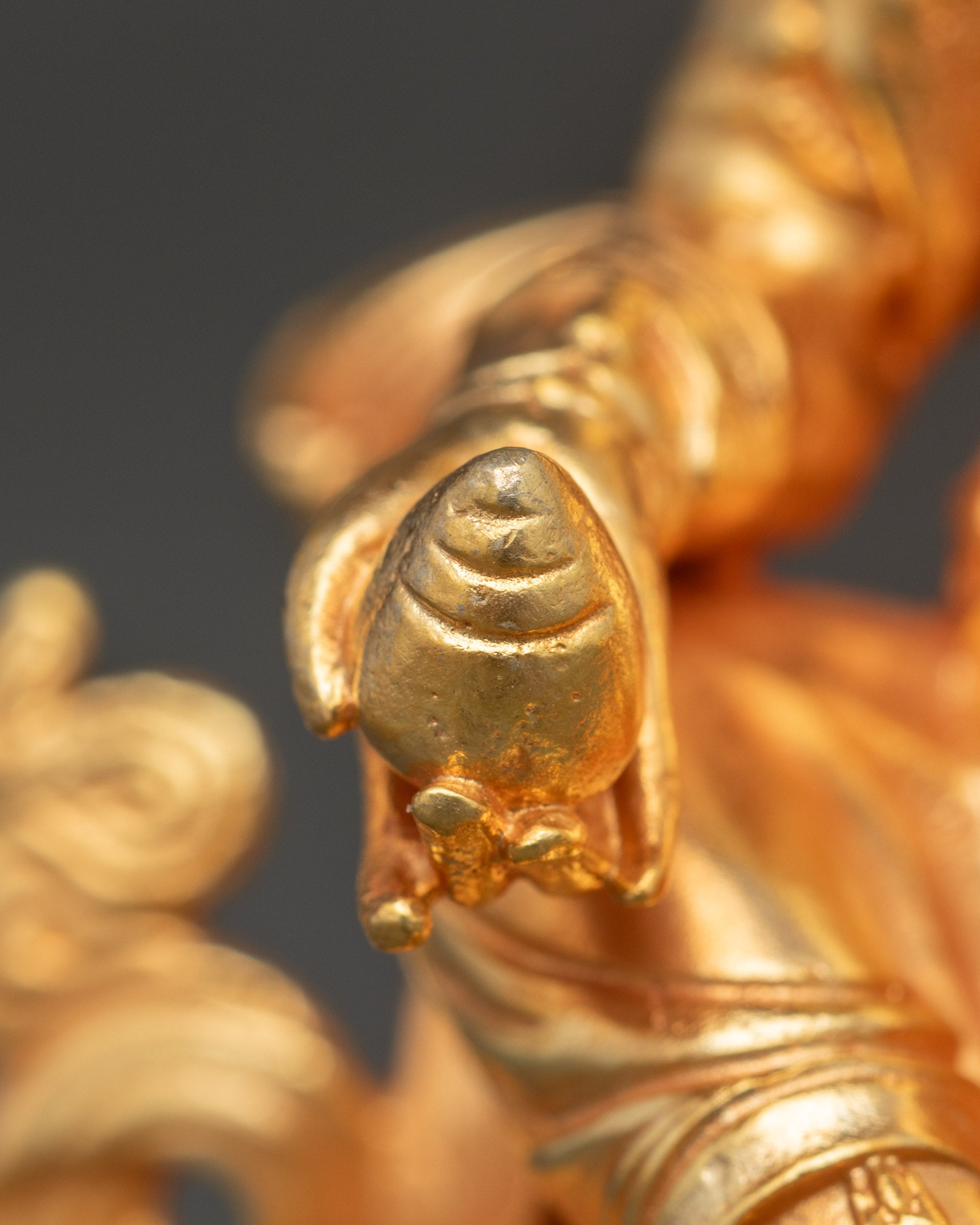 Dzambhala Statue | Electroplated Gold Fire-Gilded Buddhist Deity