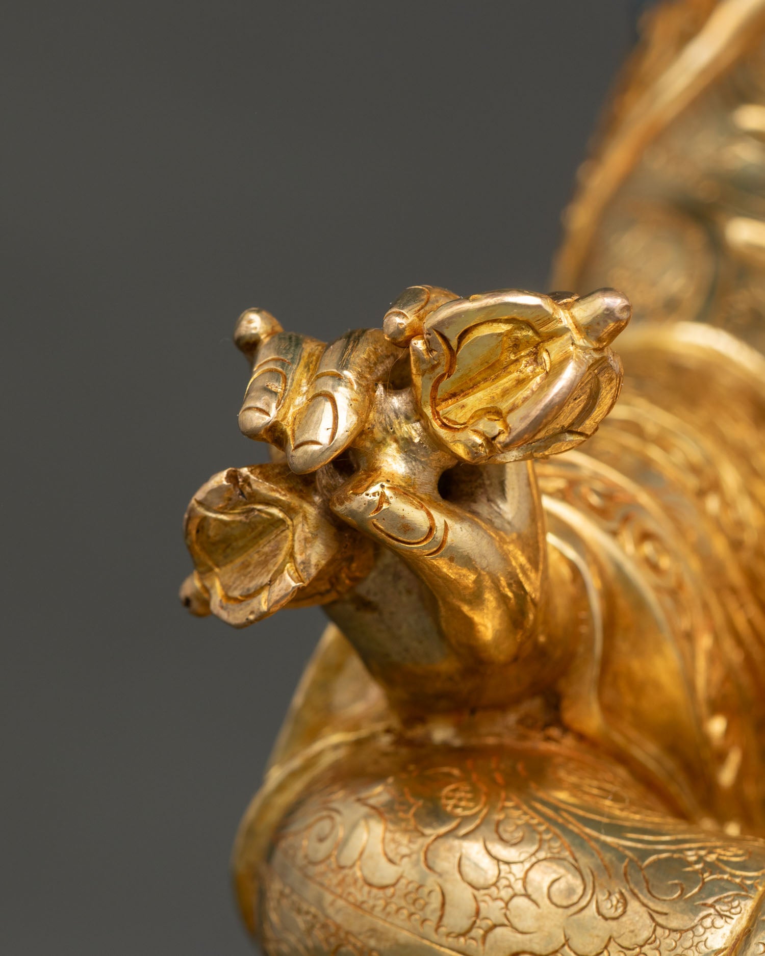 Padmasambhava Statue | 24K Gold Fire-Gilded Copper Art