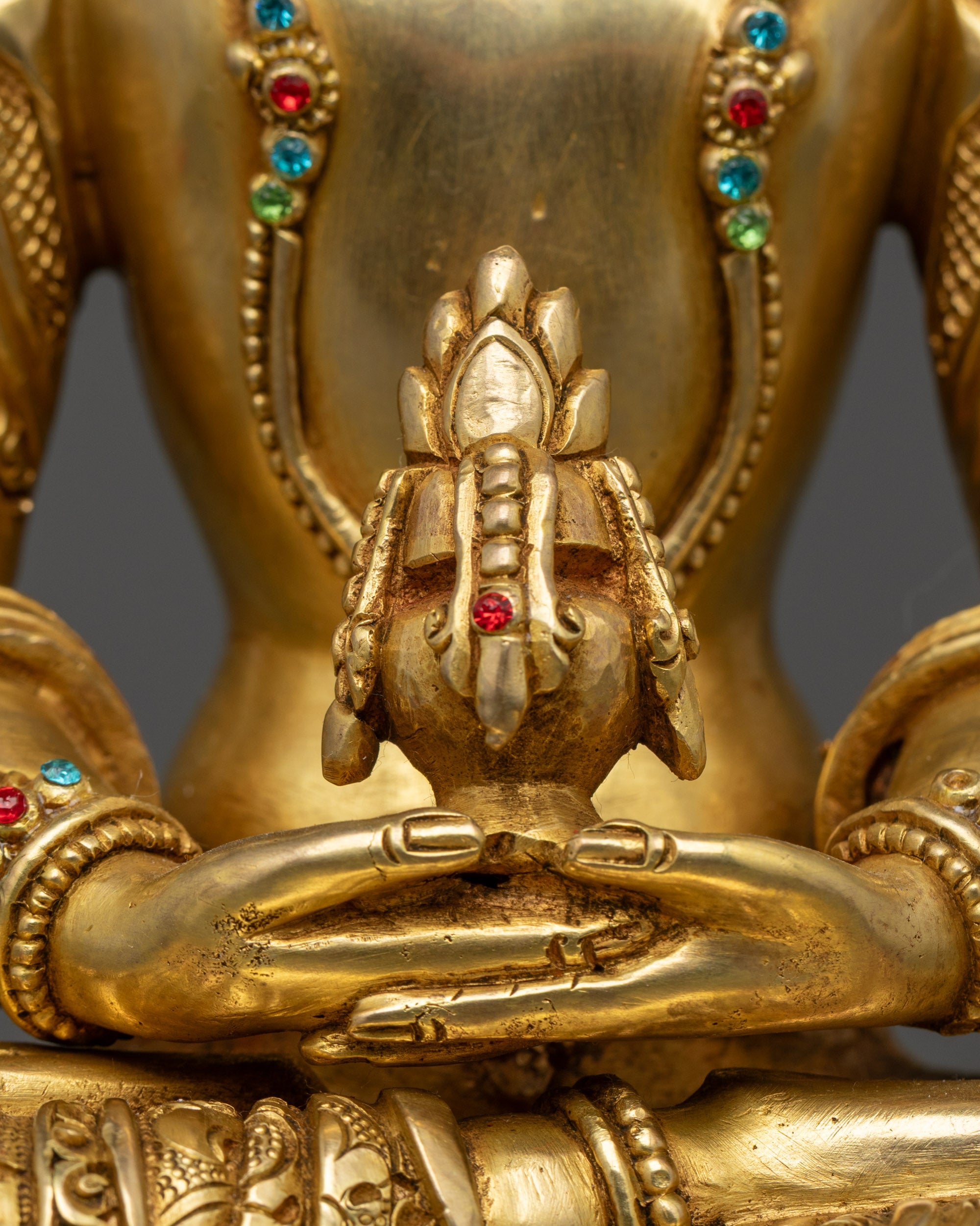Longevity Deity Amitayus Sculpture | Authentic Tibetan Buddhist Artwork