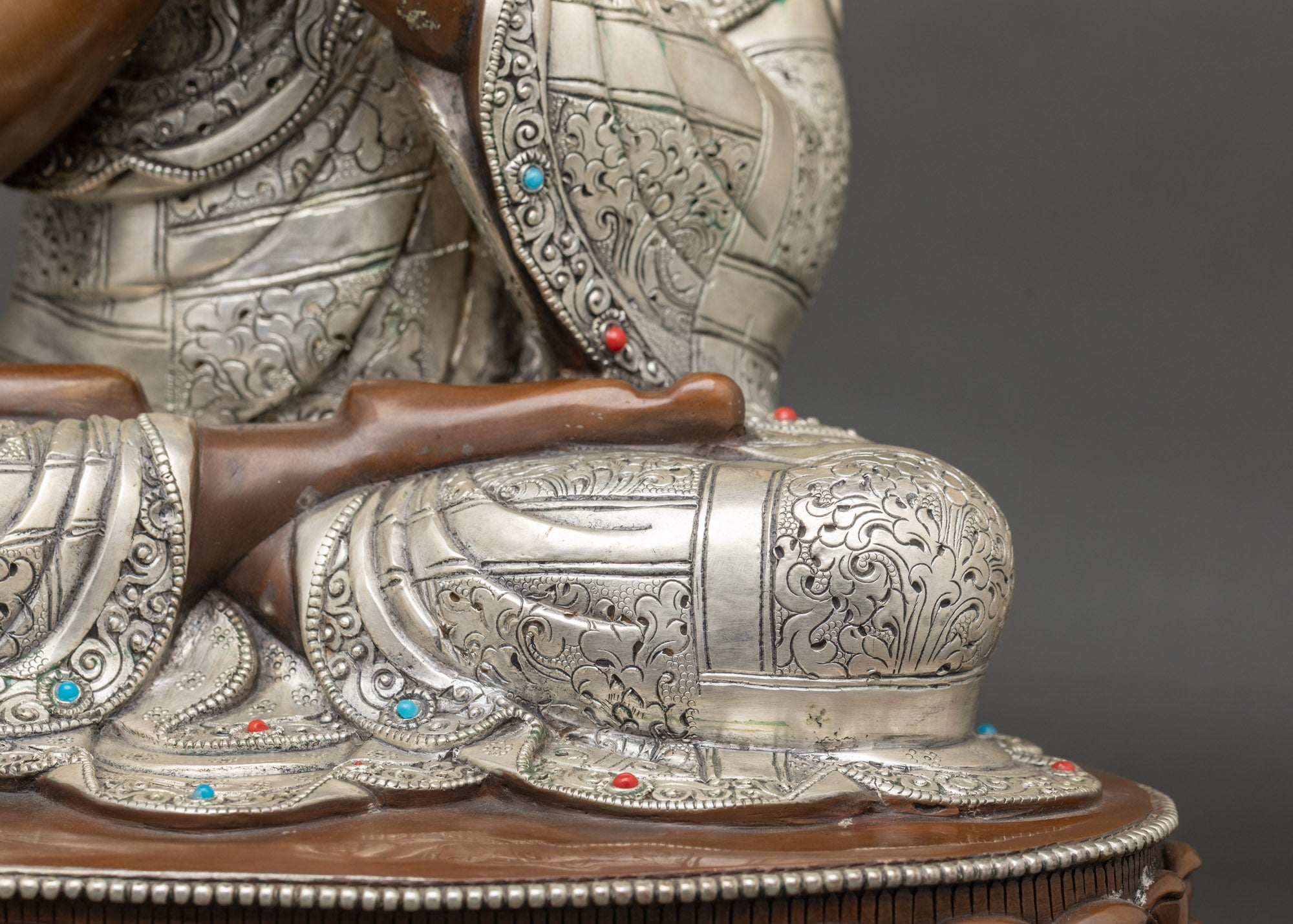 Oxidized Vairocana Buddha Copper Statue | Cosmic Buddha Figurine