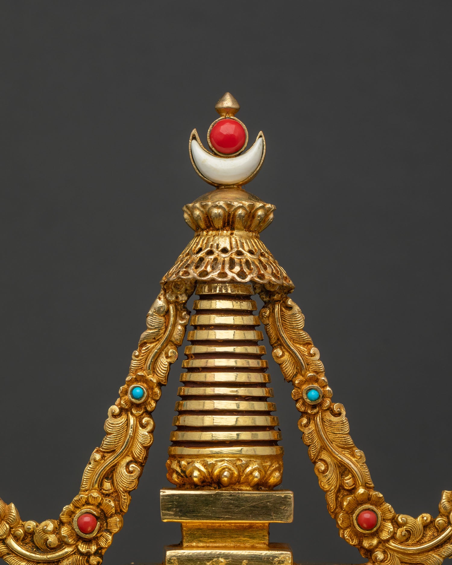 Tibetan Stupa | 24K Gold-Plated Nepalese Art