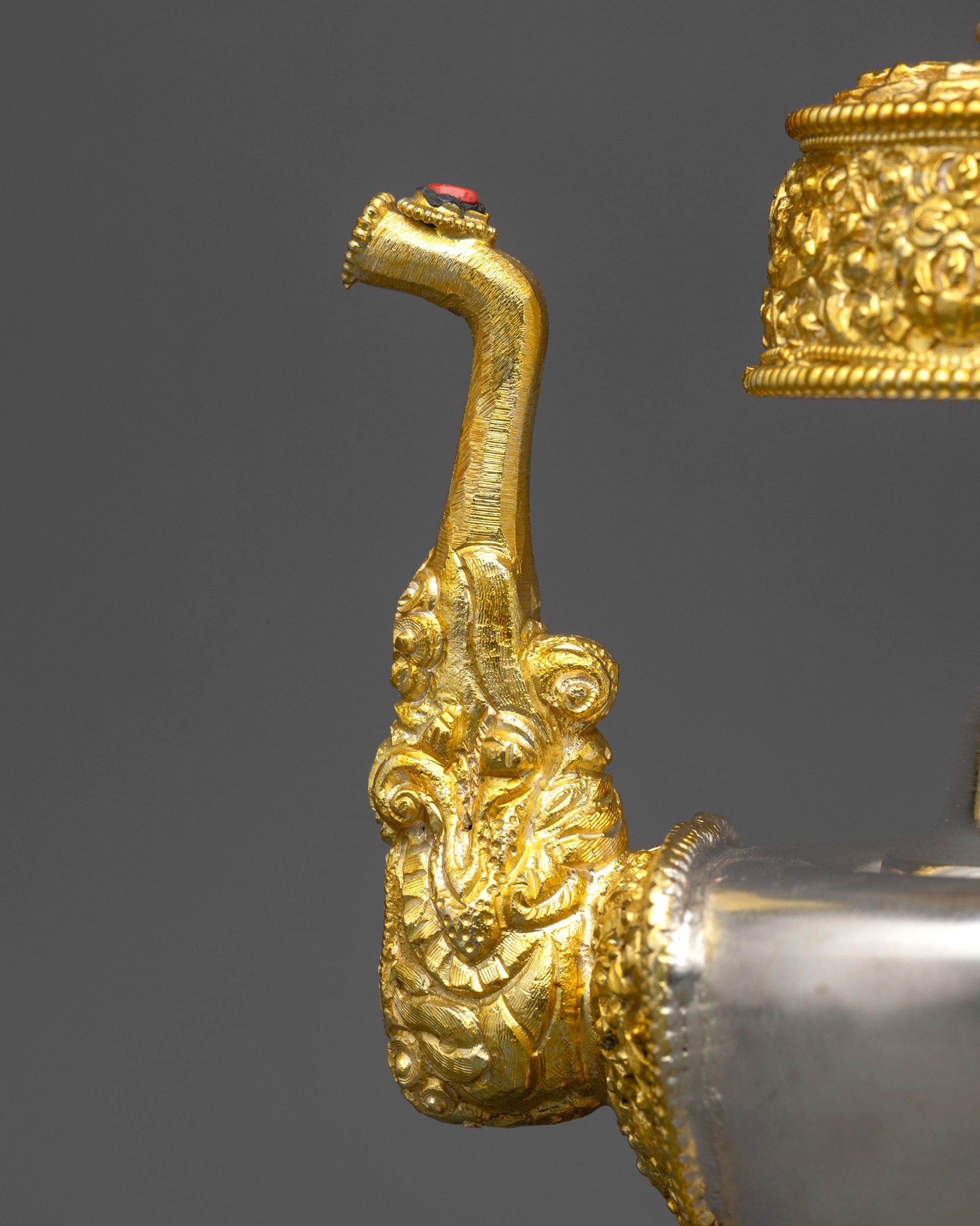 Tibetan Bhumba Offering Vase Set | Ritual Copperware for Ceremonies