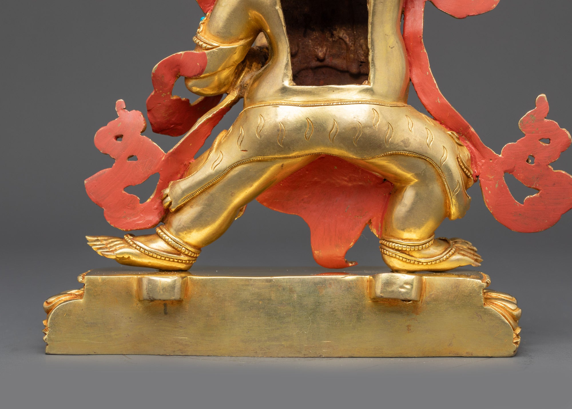 Gold-Gilded Vajrapani Statue | Sacred Bodhisattva of Spiritual Might