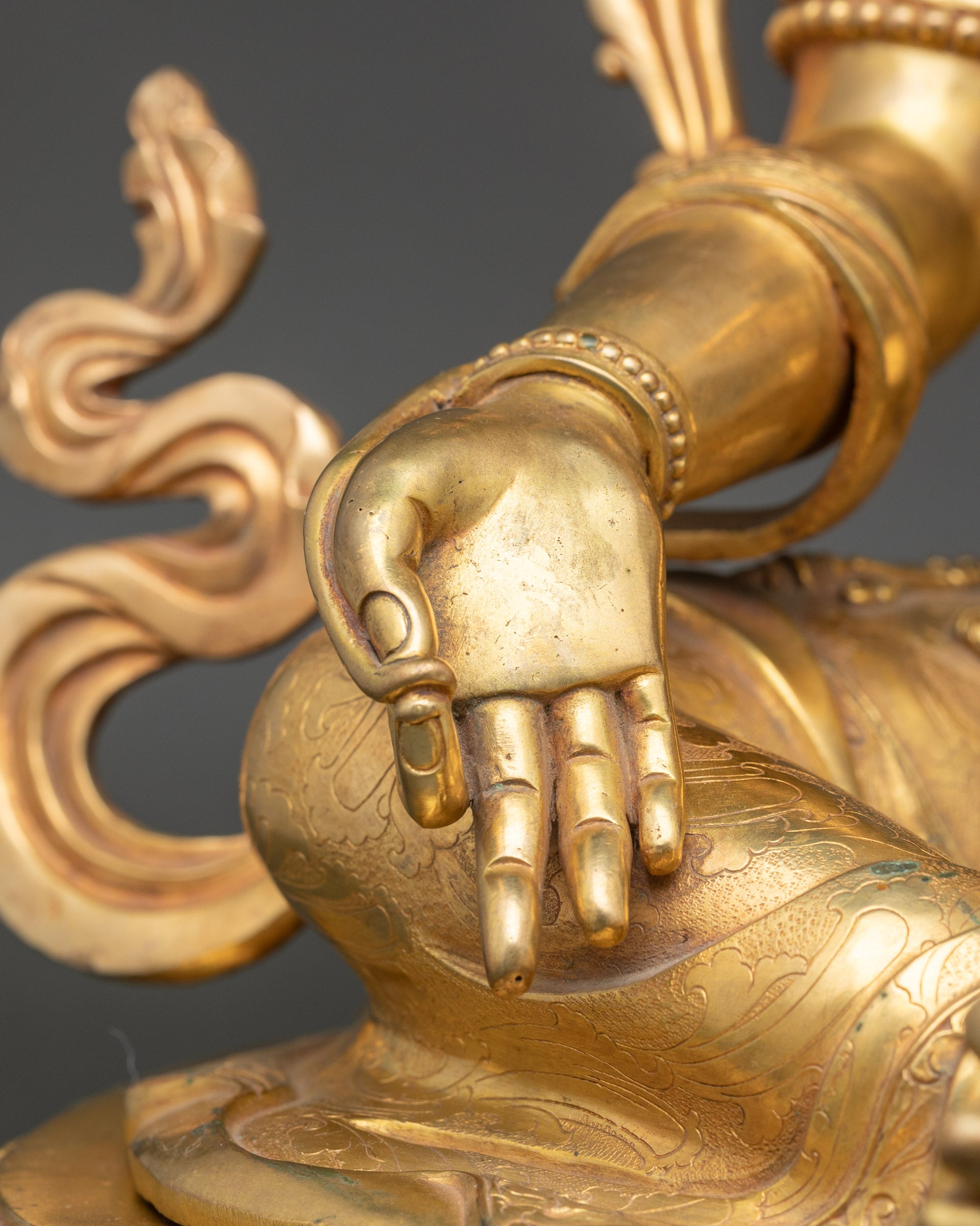 Green Tara Bodhisattva Statue | Traditional Himalayan Copper Sculpture