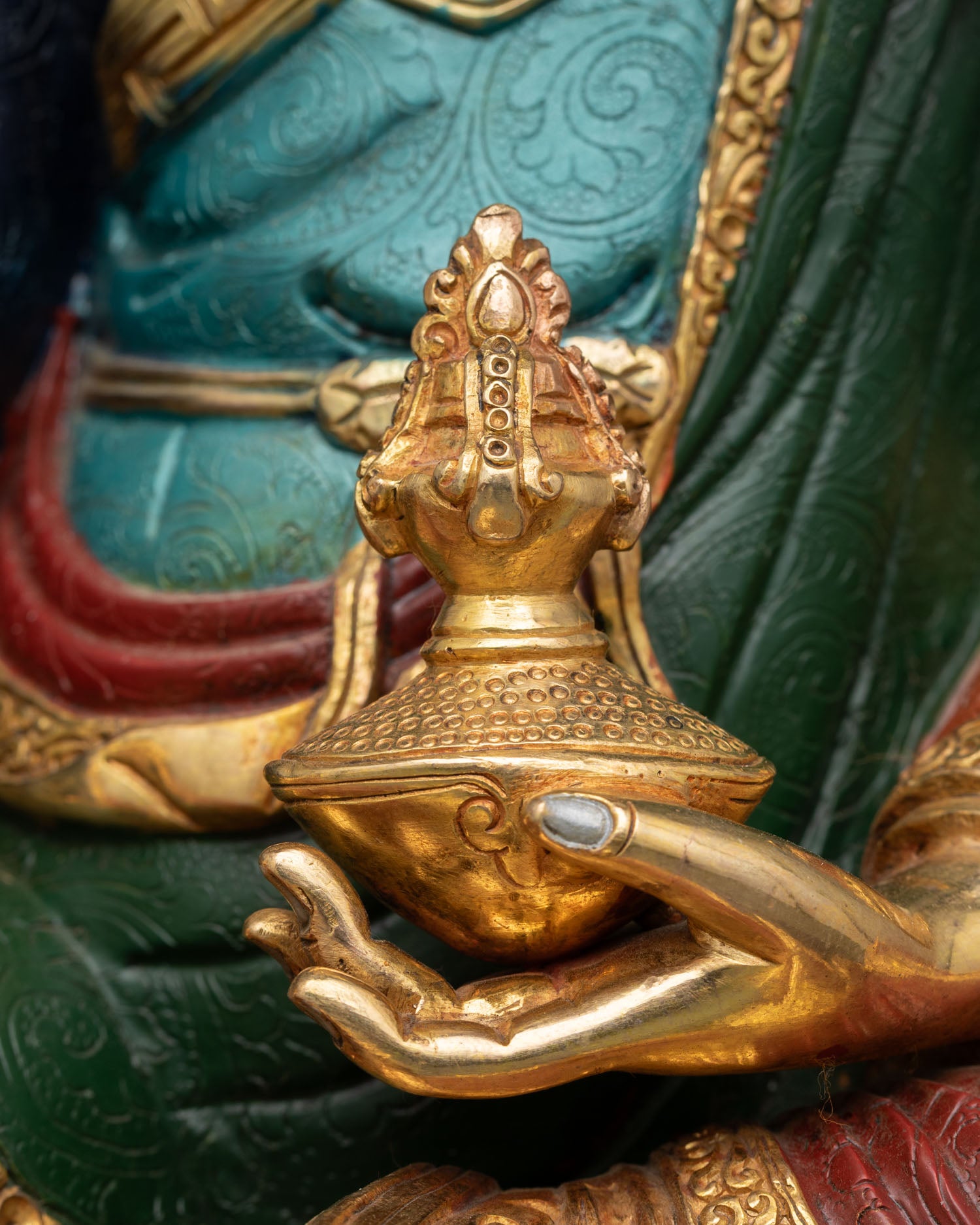 Vibrant Padmasambhava Statue | Founding Father of Tibetan Buddhism
