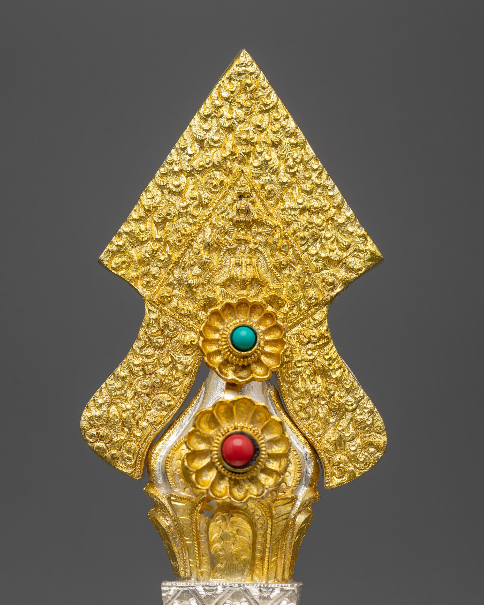 Tibetan Copper Torma Offering | Ritual Element for Buddhist Altars