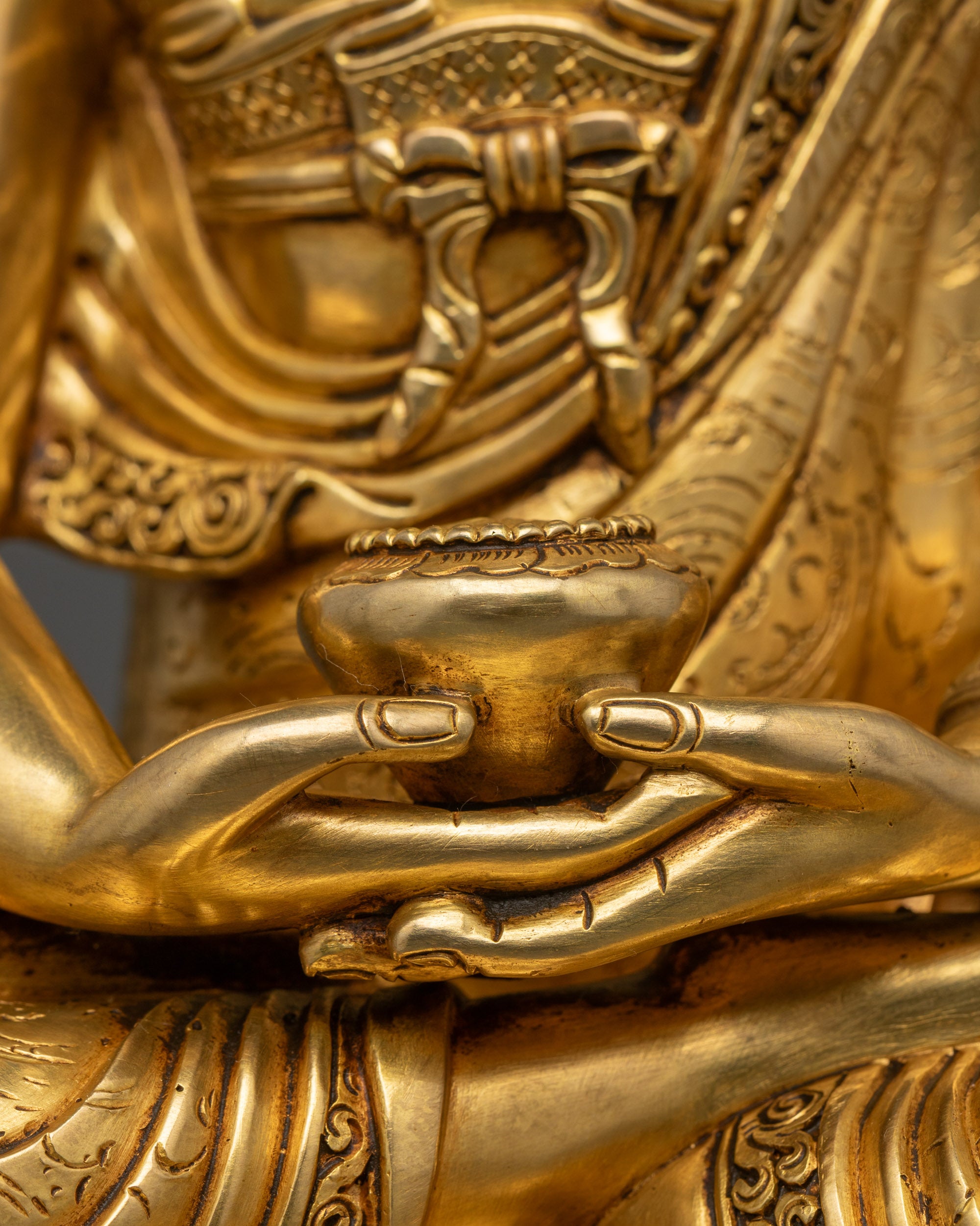 Meditating Amitabha Buddha Statue | Buddhist Artwork from Nepal