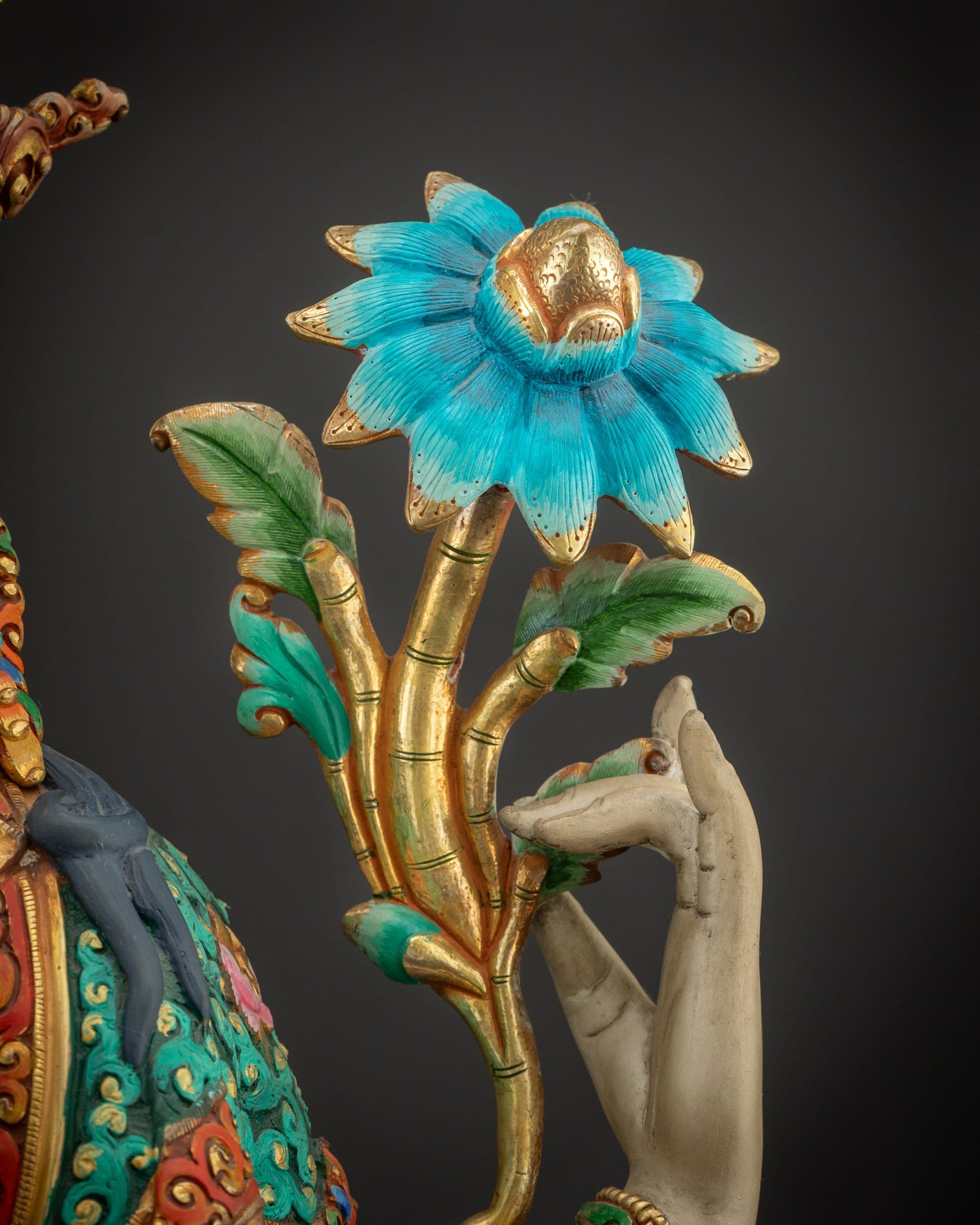 25" Serene Chenrezig Statue | Exceptional Tibetan Spiritual Sculpture