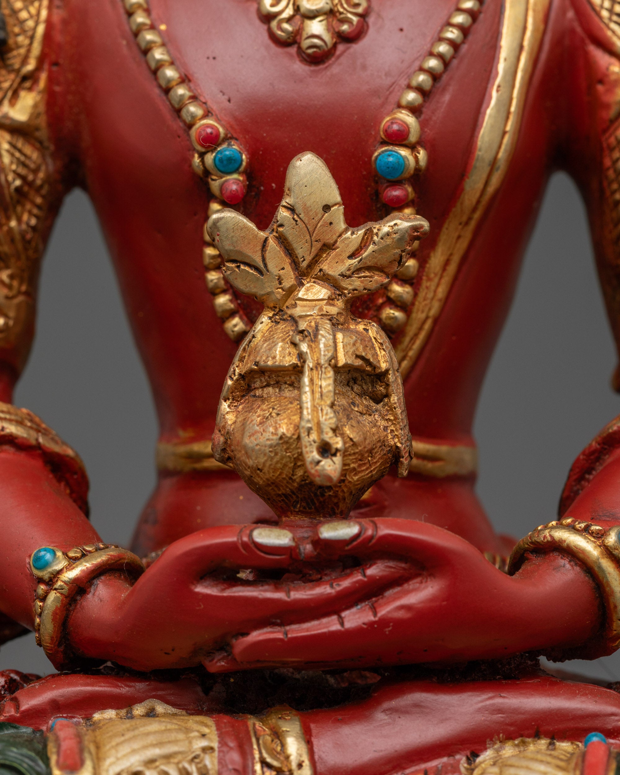 Handcrafted Amitayus Sculpture | Tibetan Buddhist Longevity Deity