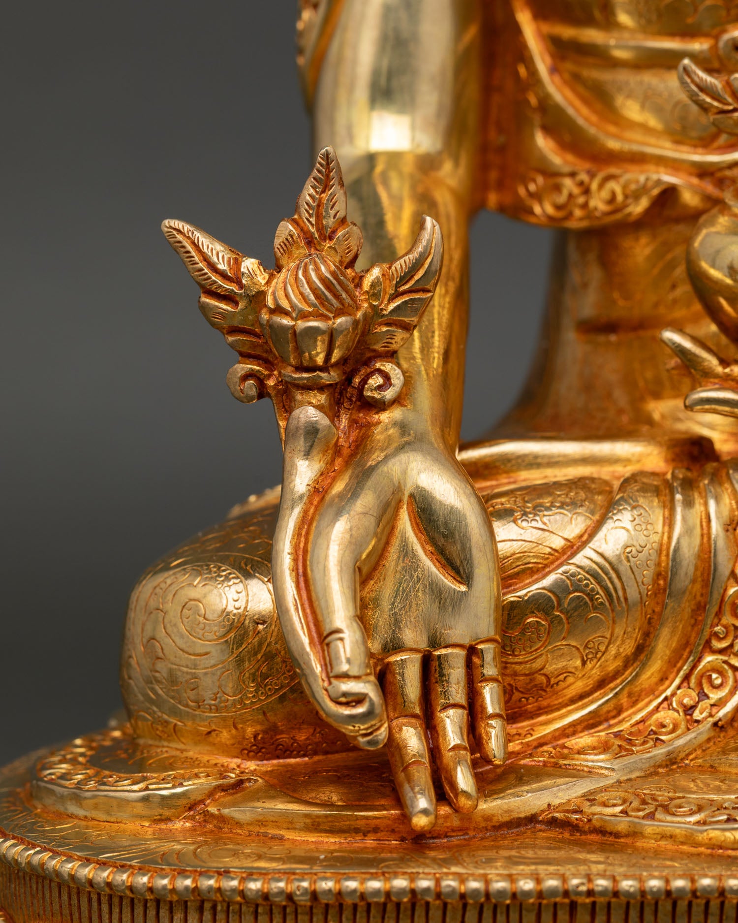 Healing Medicine Buddha Statue | 24K Gold Gilded Art