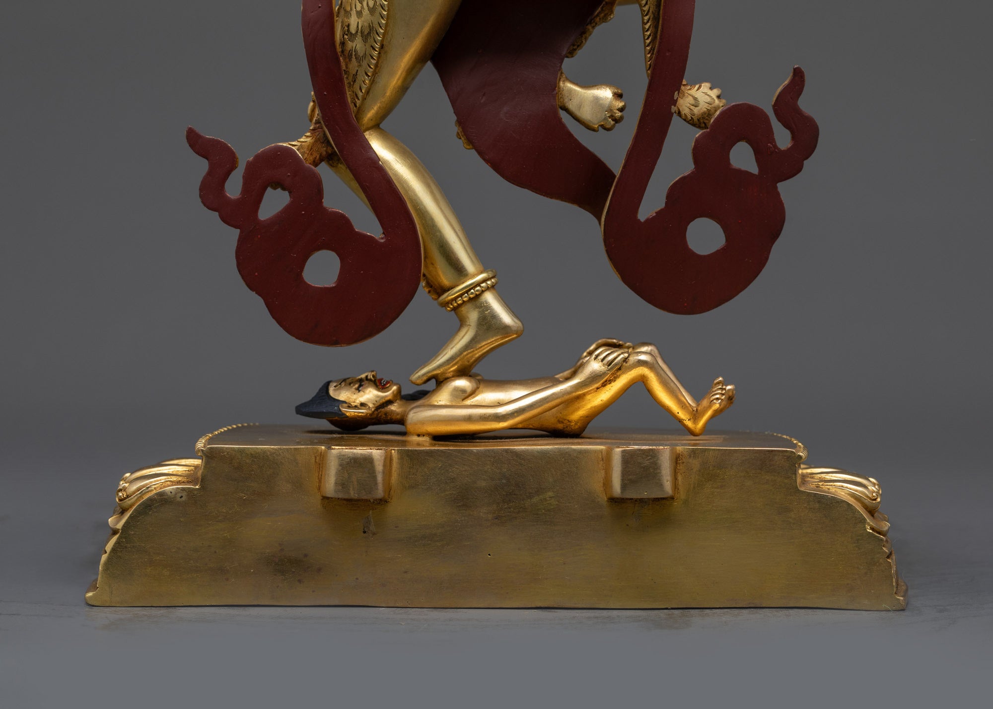 Exquisite Statue of Gold-Gilded Simha Mukha | Buddhist Art from Nepal