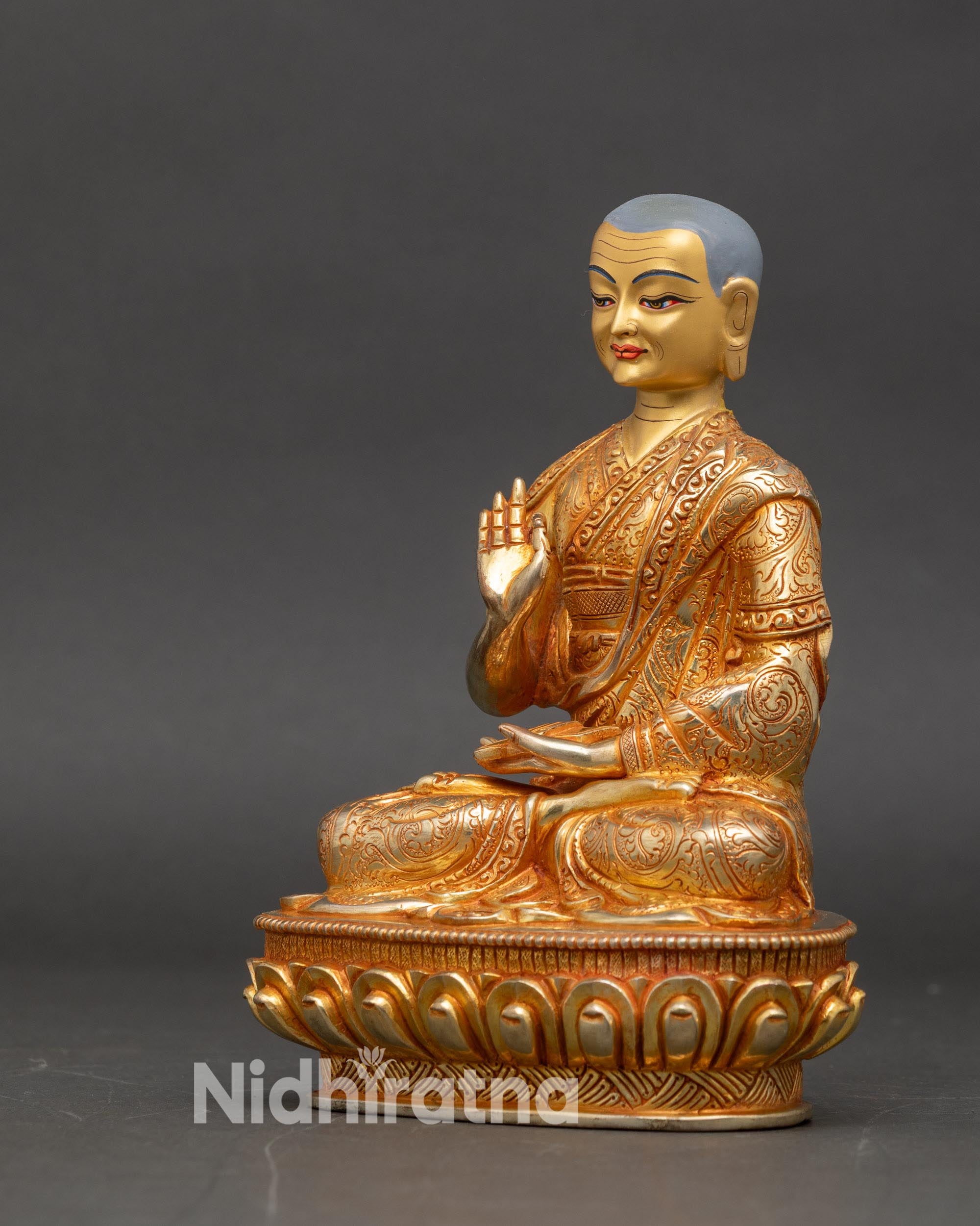 Lama Tsongkhapa Statue Set | Himalayan Sacred Artwork