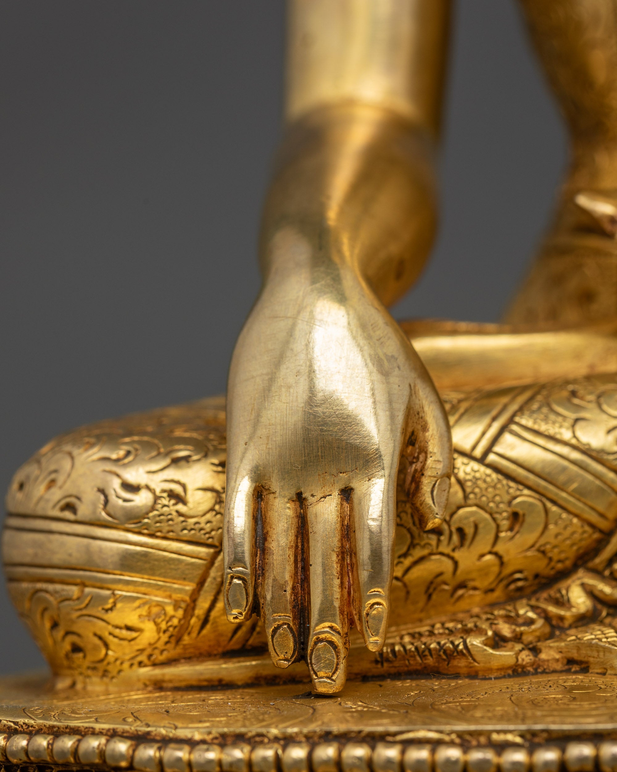 Golden Gautama Shakyamuni Buddha Statue | Sculpture for Peaceful Spaces