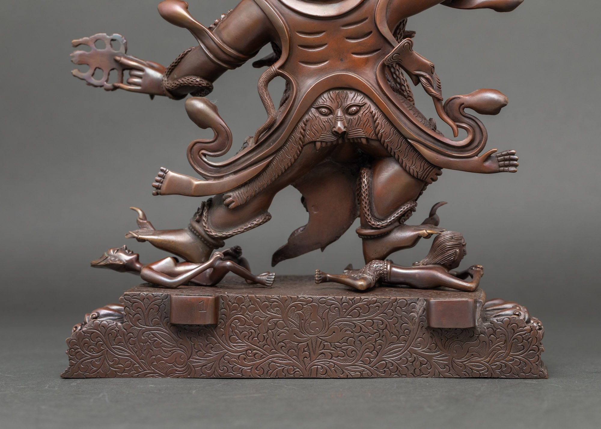 Oxidized Copper Guru Dragpo Statue | Wrathful Enlightened Master