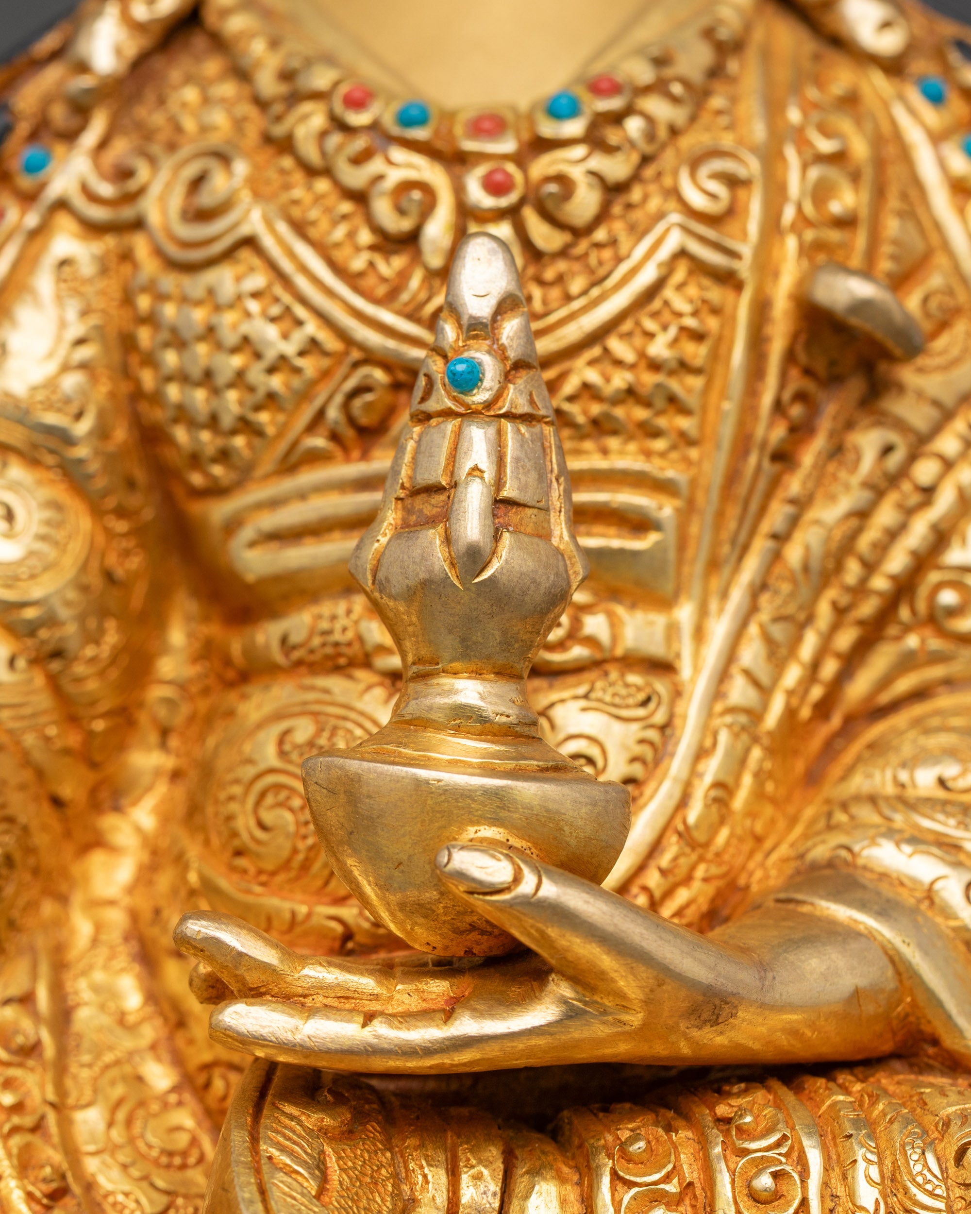 Guru Rinpoche Statue | Traditional Nepalese Buddhist Icon