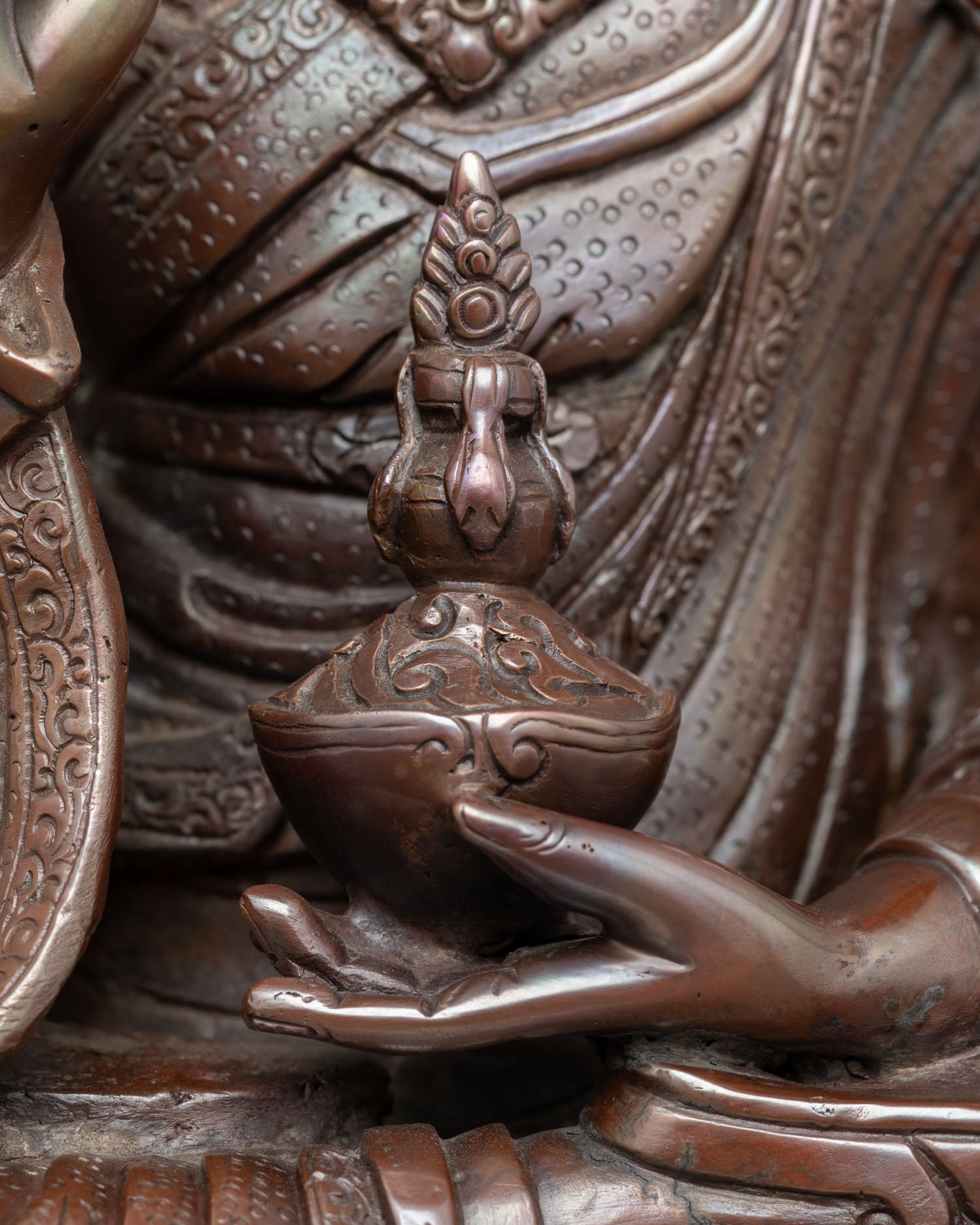 Oxidized Copper Tsokye Dorje Statue | Buddhist Tantric Deity