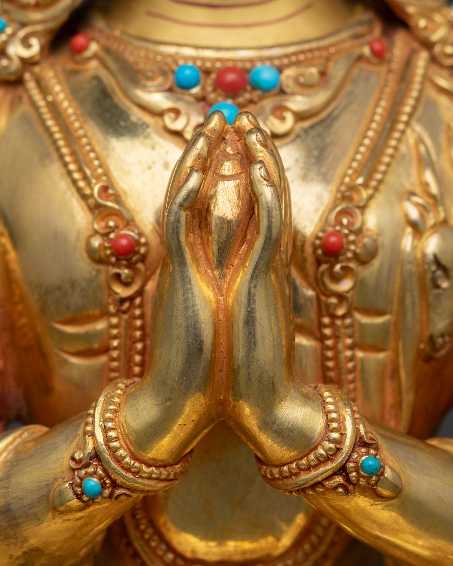 Four-Armed Avalokiteshvara Statue | Tibetan Art from Nepal