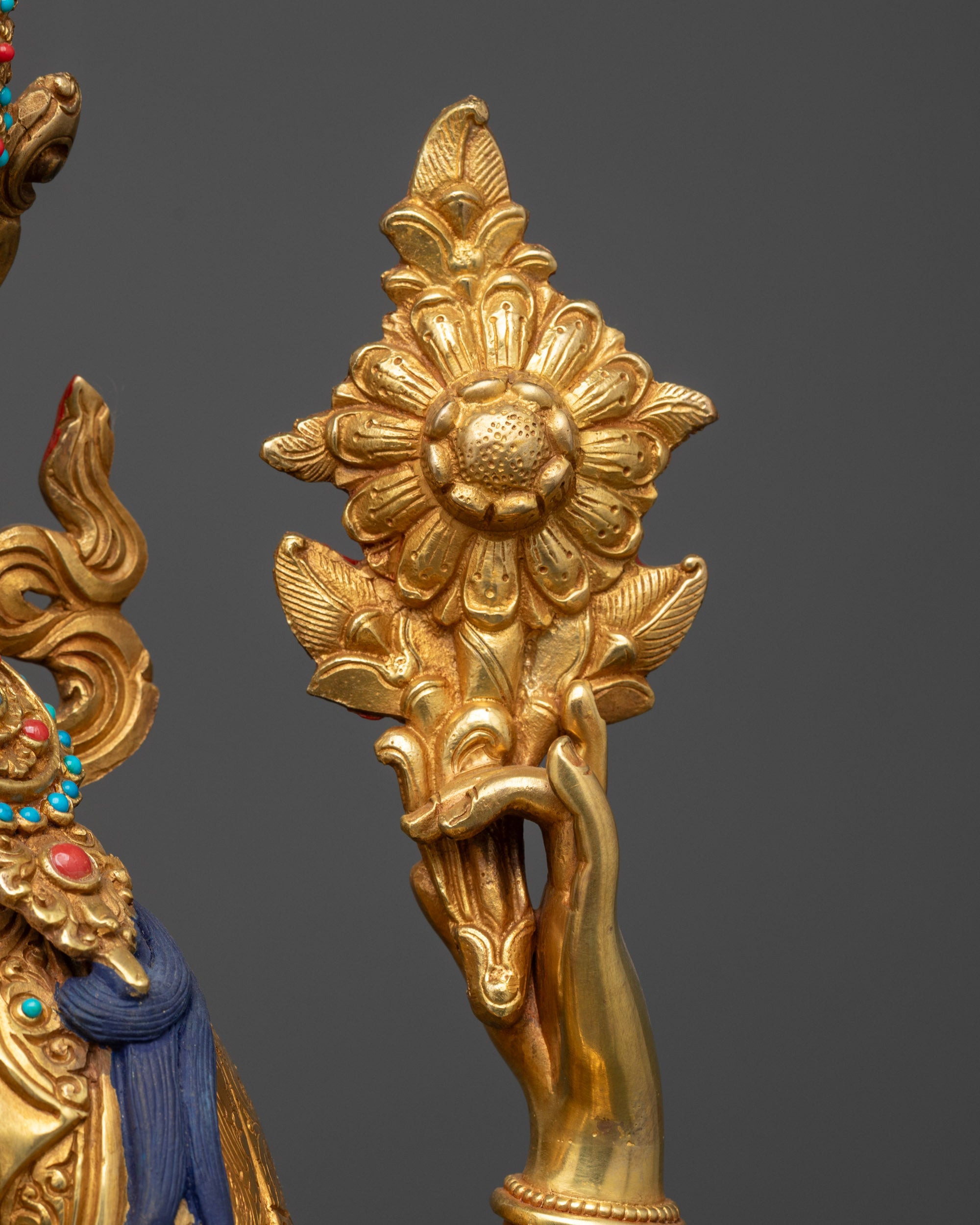 Celebrate Compassion with Chenrezig Statue | 24K Gold-Gilded Sculpture
